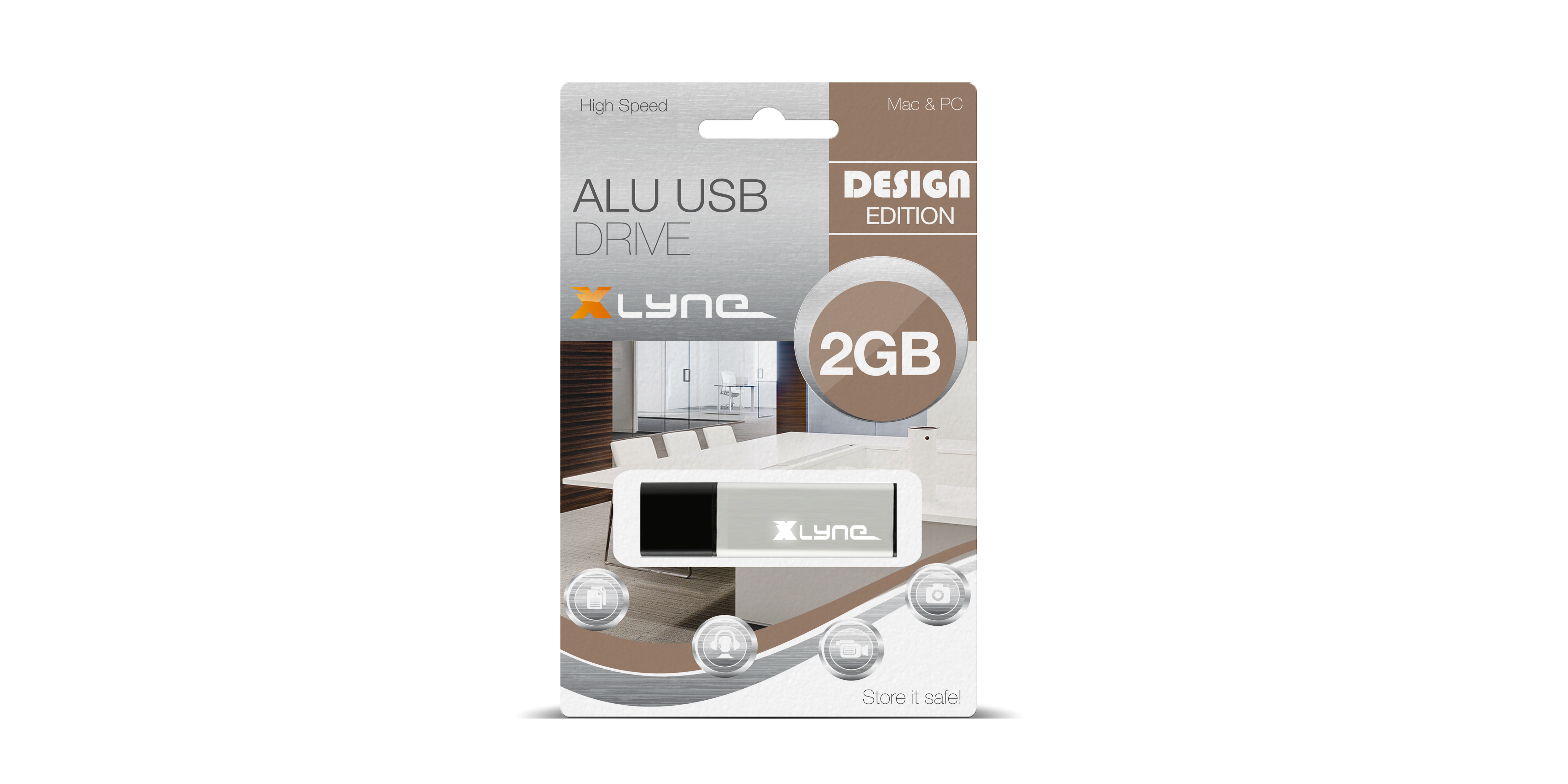 (ALUMINIUM, USB GB) - 2 2.0 USB 2 Stick GB XLYNE