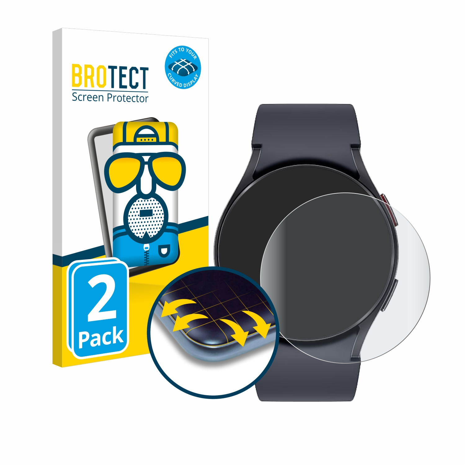 Schutzfolie(für Samsung Galaxy 6 Curved Flex mm)) BROTECT 2x Watch matt 3D (40 Full-Cover