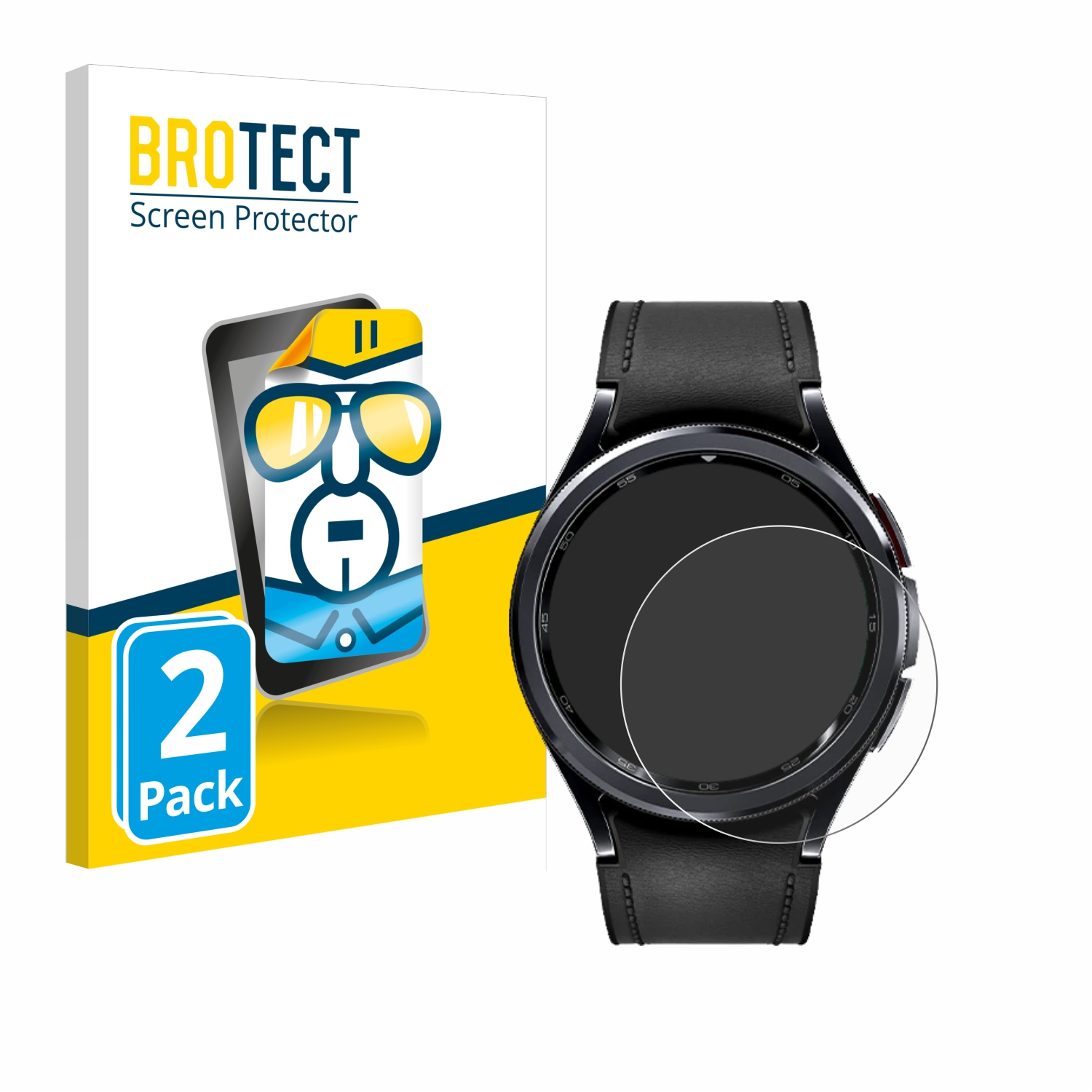 BROTECT 2x klare Galaxy (43 Classic 6 mm)) Schutzfolie(für Watch Samsung