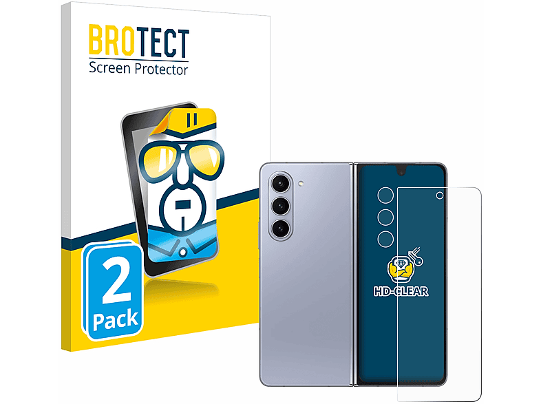 BROTECT 2x klare Galaxy Z Fold 5) Samsung Schutzfolie(für