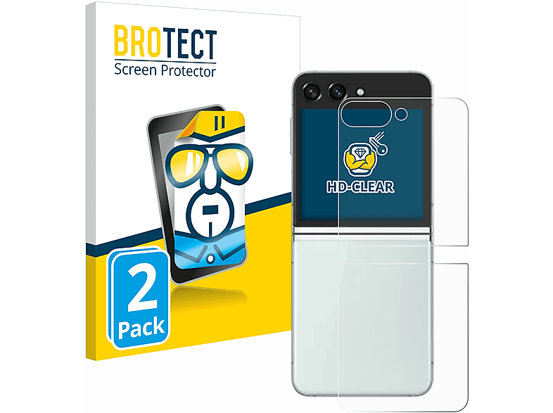 BROTECT 2x 5) Z Schutzfolie(für Samsung Flip klare Galaxy