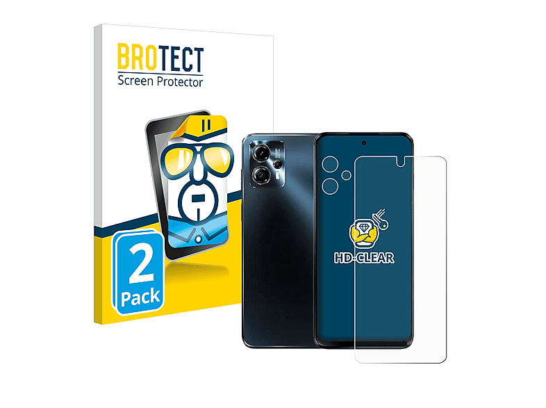BROTECT 2x klare Schutzfolie(für Motorola Moto G13)
