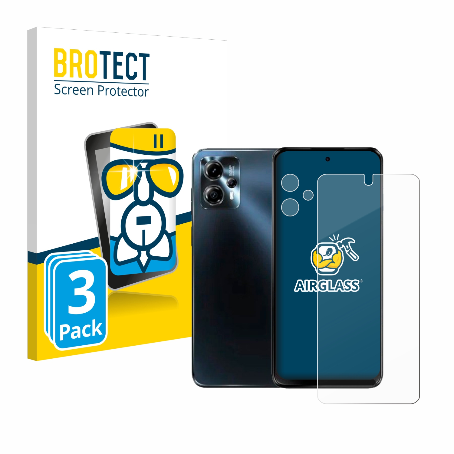 BROTECT 3x Airglass klare Moto Motorola Schutzfolie(für G13)