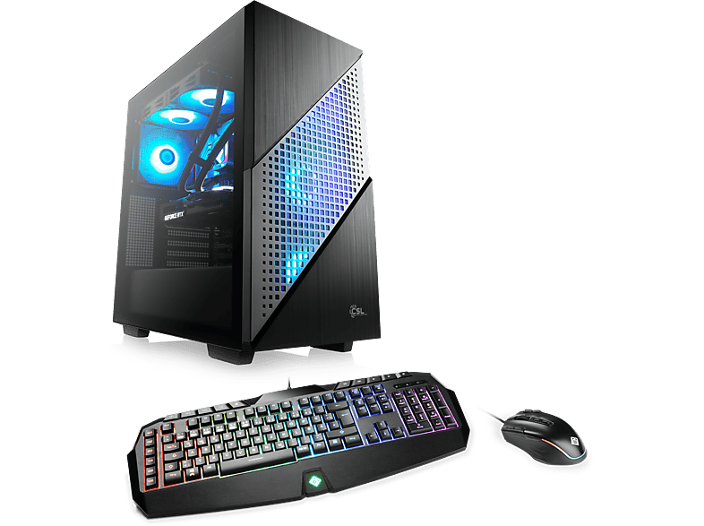 GB -, AMD GeForce 1000 Ryzen™ SSD, Gaming M10110, RAM, 4070, 7 Gaming RTX™ NVIDIA 12 GB PC PC mit 16 Prozessor, GB CSL