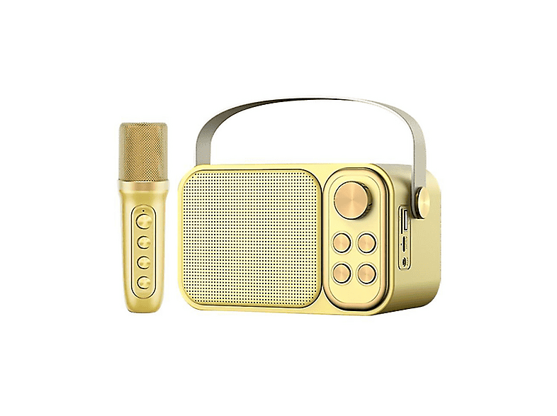 Altavoz Subwoofer Karaoke Retro Klack con micrófono, con Bluetooth, 10W