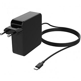 Cargador para portátil - KLACK CARGALAPTOPUSBC65W, MacBook, Lenovo, HP, Asus, Dell, Huawei, Acer, Xiaomi, Samsung MacBook, Lenovo, HP, Asus, Dell, Huawei, Acer, Xiaomi, Samsung con entrada Tipo-C, Negro