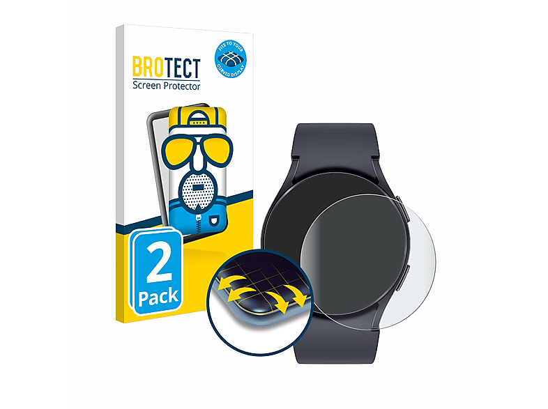 BROTECT 2x mm)) Schutzfolie(für 3D Full-Cover Curved Galaxy 6 Flex Samsung Watch (44 matt