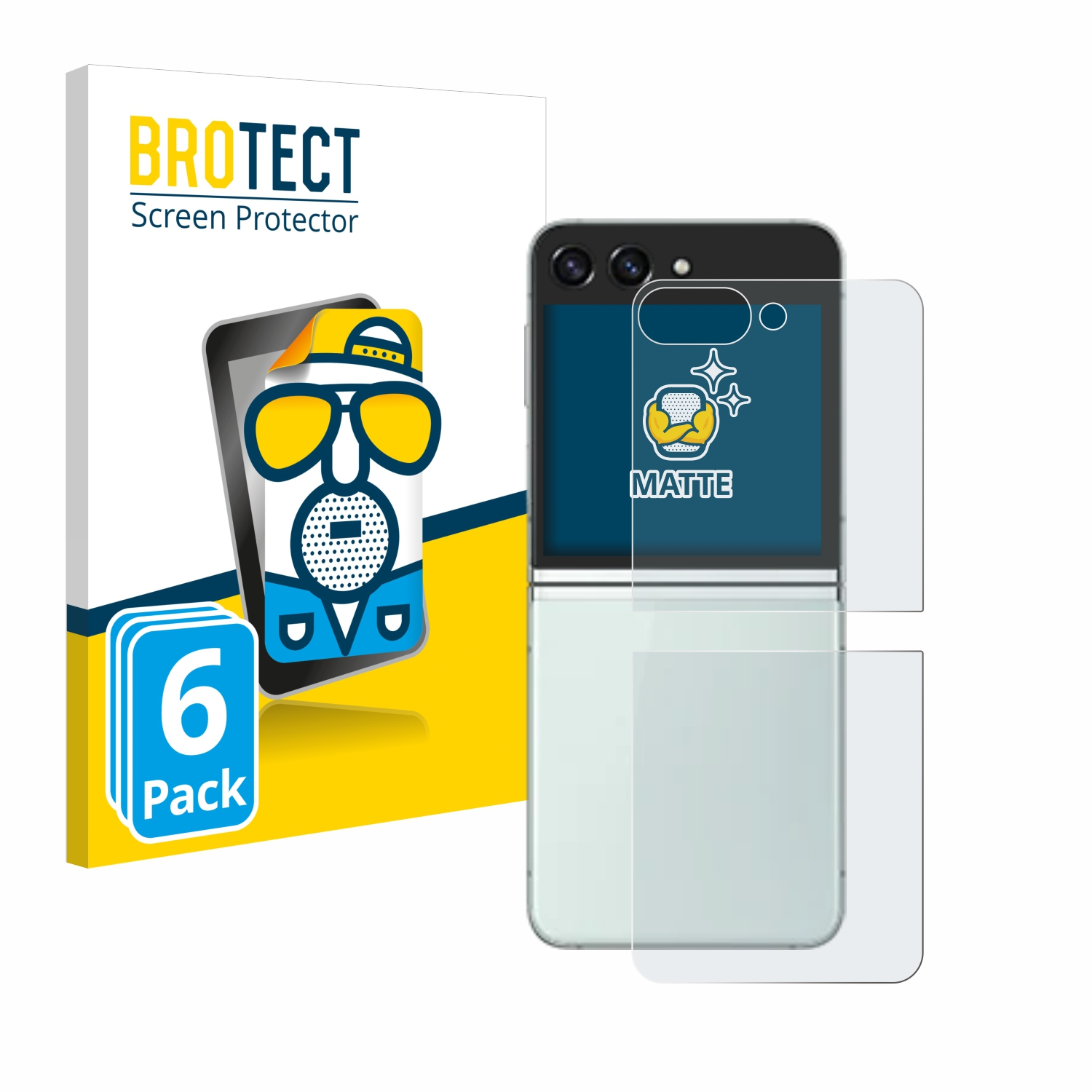 BROTECT 6x matte Schutzfolie(für Samsung Flip Z 5) Galaxy
