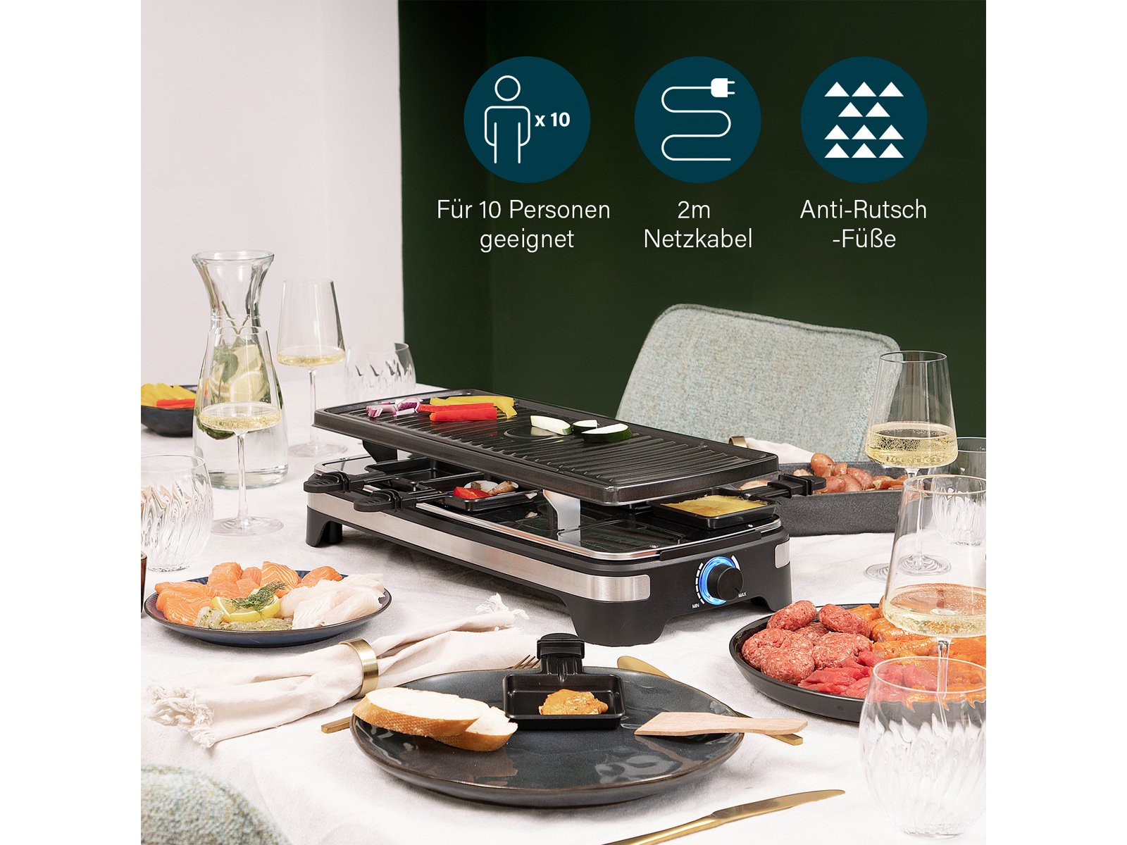 Personen PRINCESS 10 Raclette