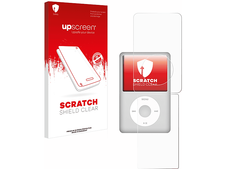 (Display+Rückseite, Gen.)) klare iPod Apple Classic 5.5 Schutzfolie(für UPSCREEN Kratzschutz