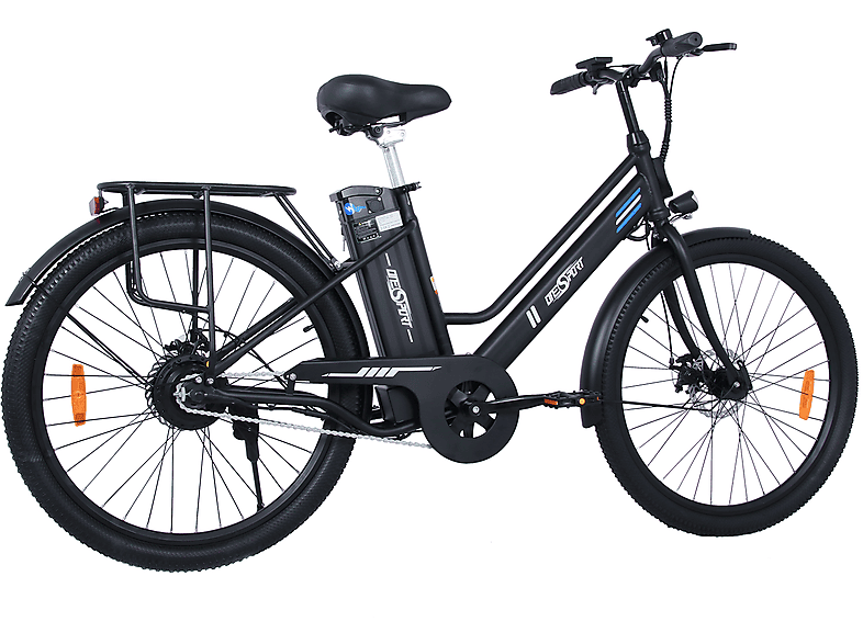 ONESPORT 26”E-Citybike 250W Citybike (Laufradgröße: 26 Zoll, Unisex-Rad, Schwarz)