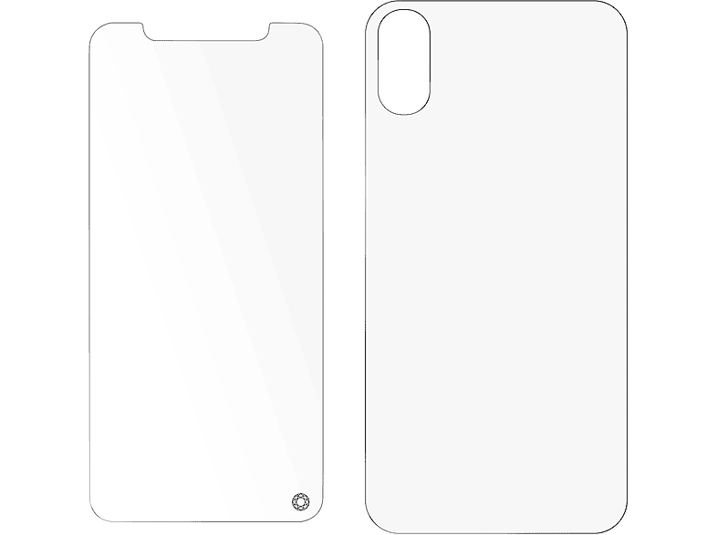 360° Rückseite + Vorder- XS Max) Apple Schutz iPhone Schutzfolien(für GLASS FORCE