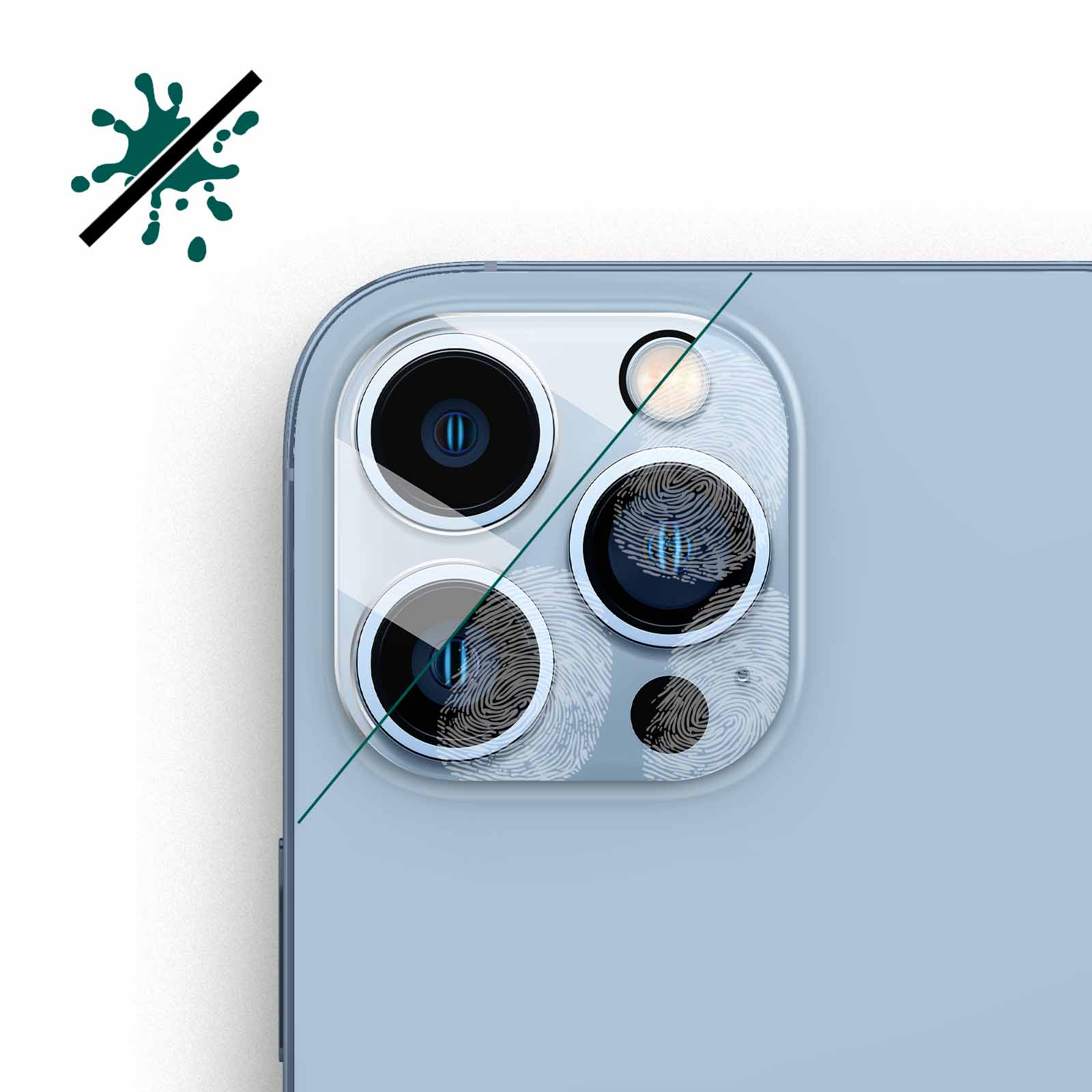 FORCE GLASS Gehärtetes Glas, Max) Rückkamera 9H+ 13 Apple iPhone Pro Härte Folien(für