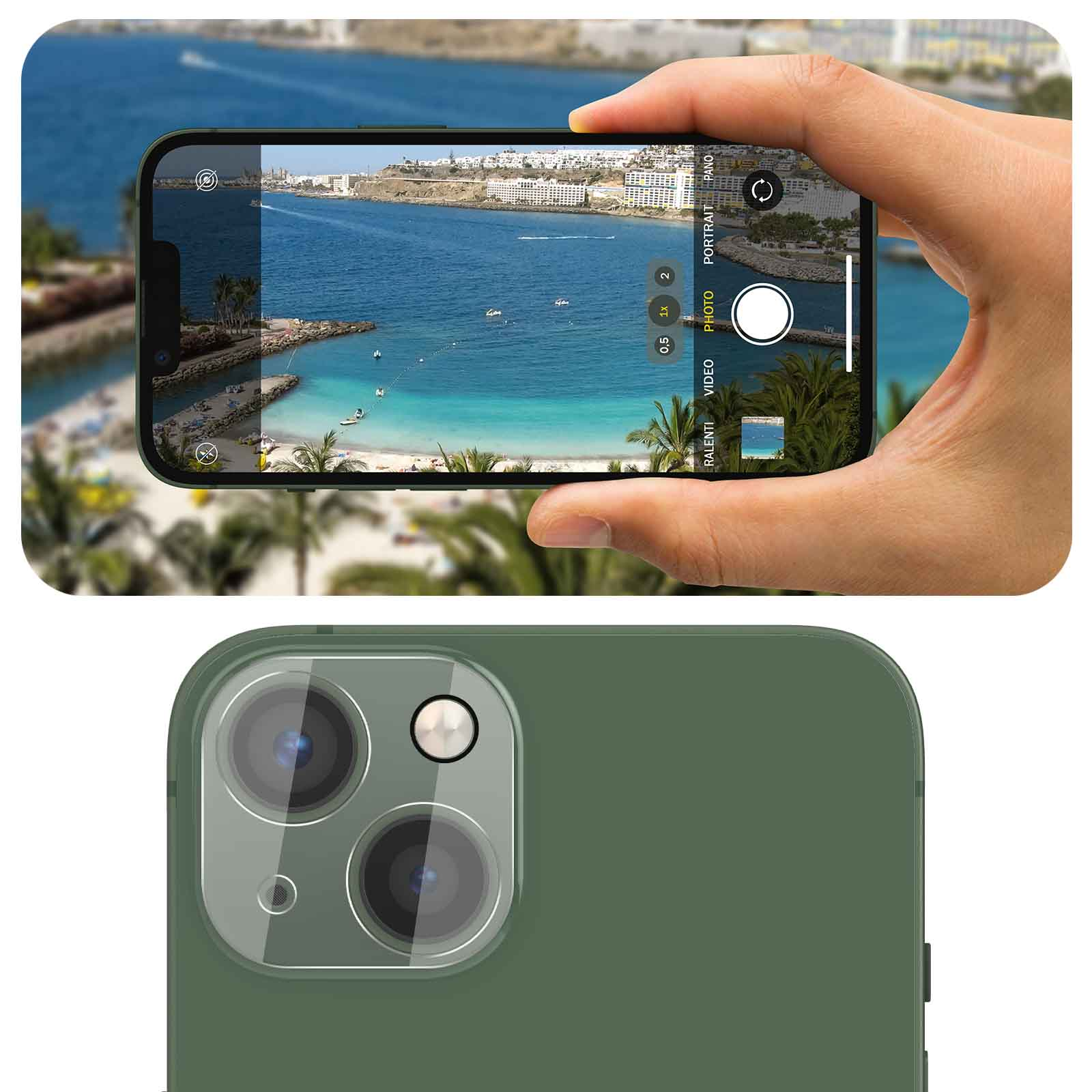 Rückkamera Härte Gehärtetes Folien(für Apple 9H+ Glas, 13) FORCE GLASS iPhone