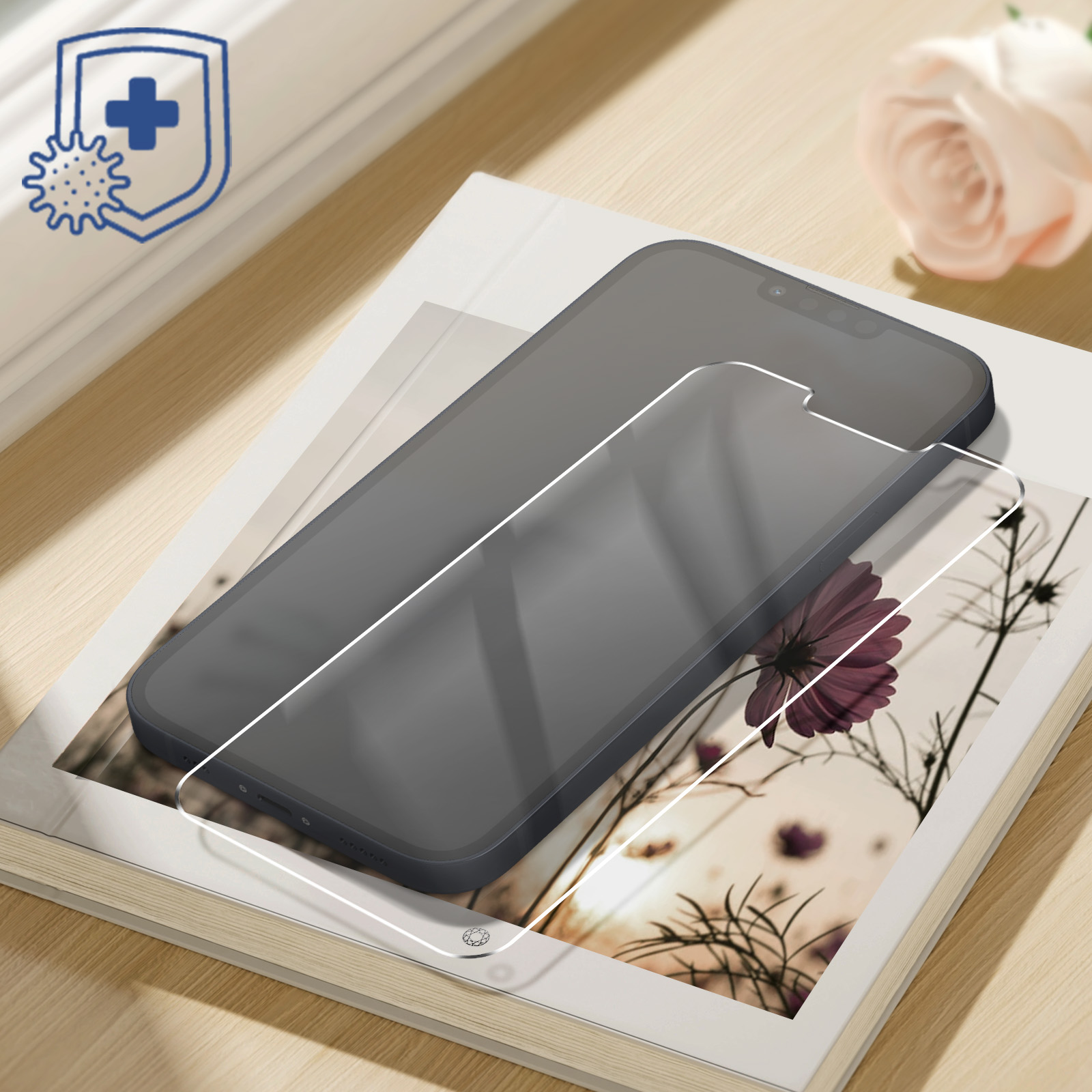 FORCE GLASS Blautlichtfilter Schutzfolien(für Apple 14 Plus) iPhone