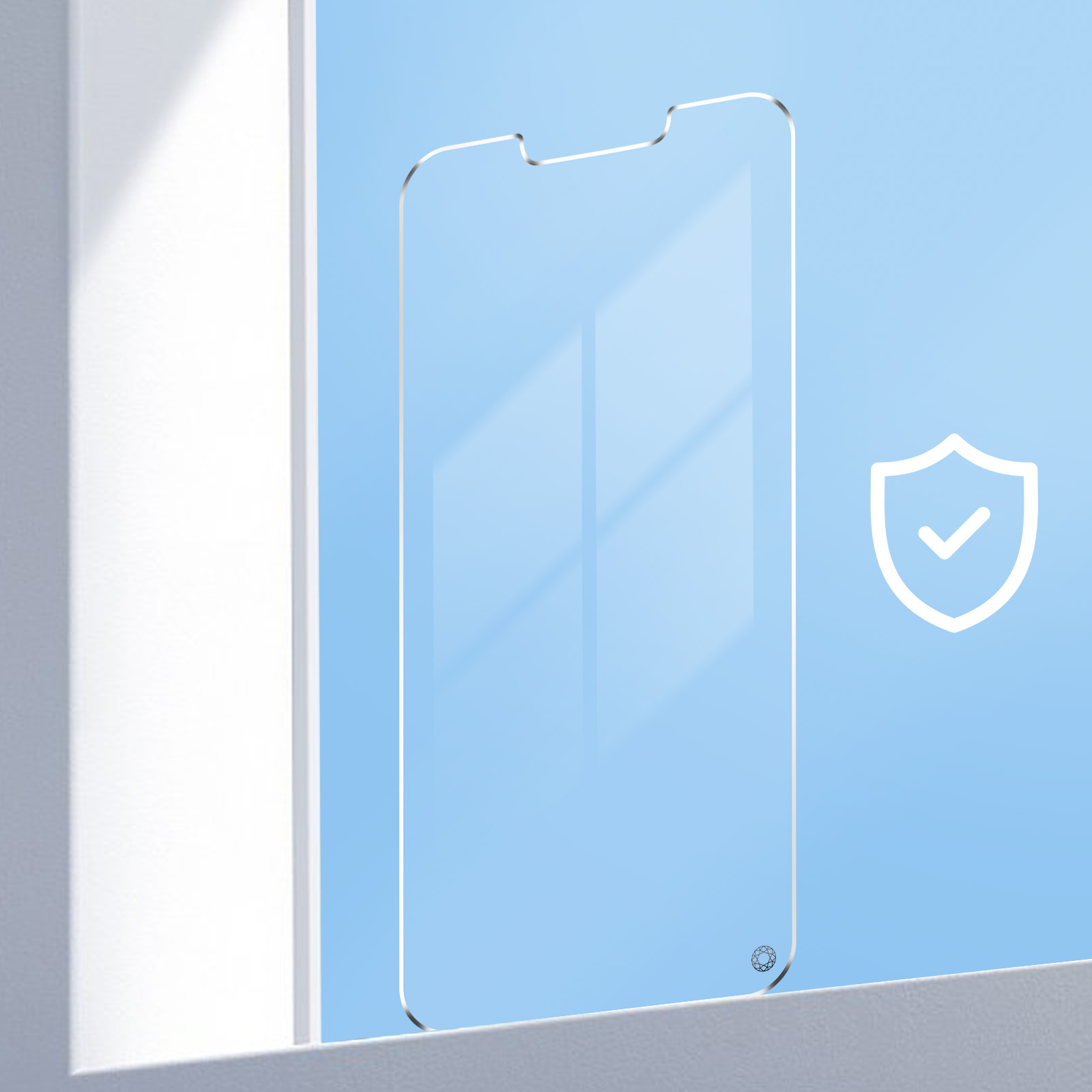 FORCE Plus) Apple GLASS Blautlichtfilter iPhone 14 Schutzfolien(für