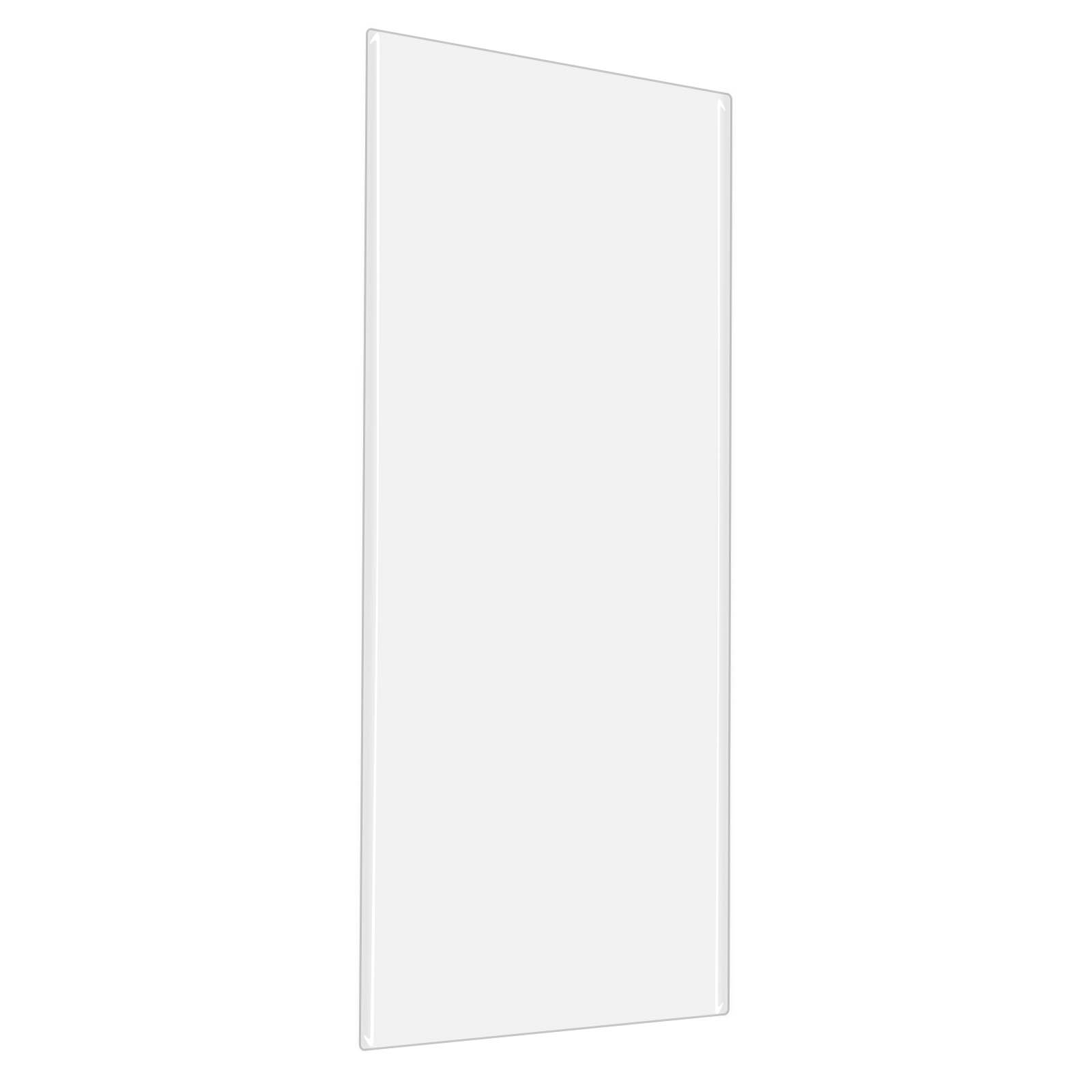 Un protecteur d'écran de téléphone clair et rectangulaire, isolé sur fond blanc.