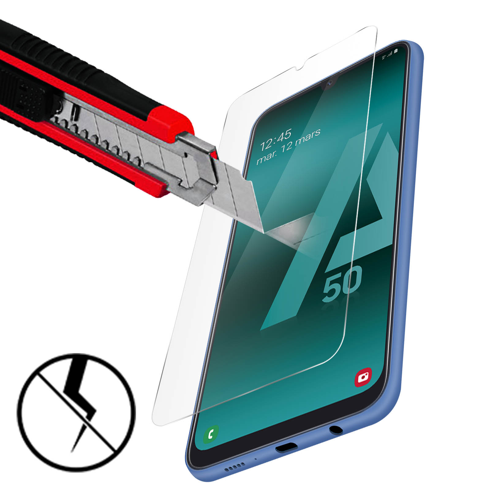 3MK Samsung Galaxy A50 Samsung Glas(für - A50) 3mk Galaxy Samsung FlexibleGlass