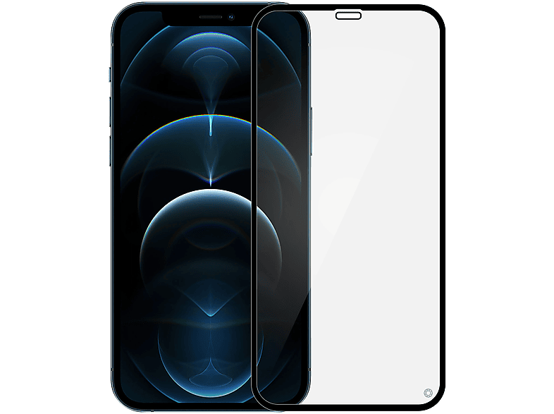 Pro) Glas FORCE Rand 12 Flexibles Schutzfolie iPhone ölabweisender Schwarz Apple mit GLASS Schutzfolien(für Beschichtung,