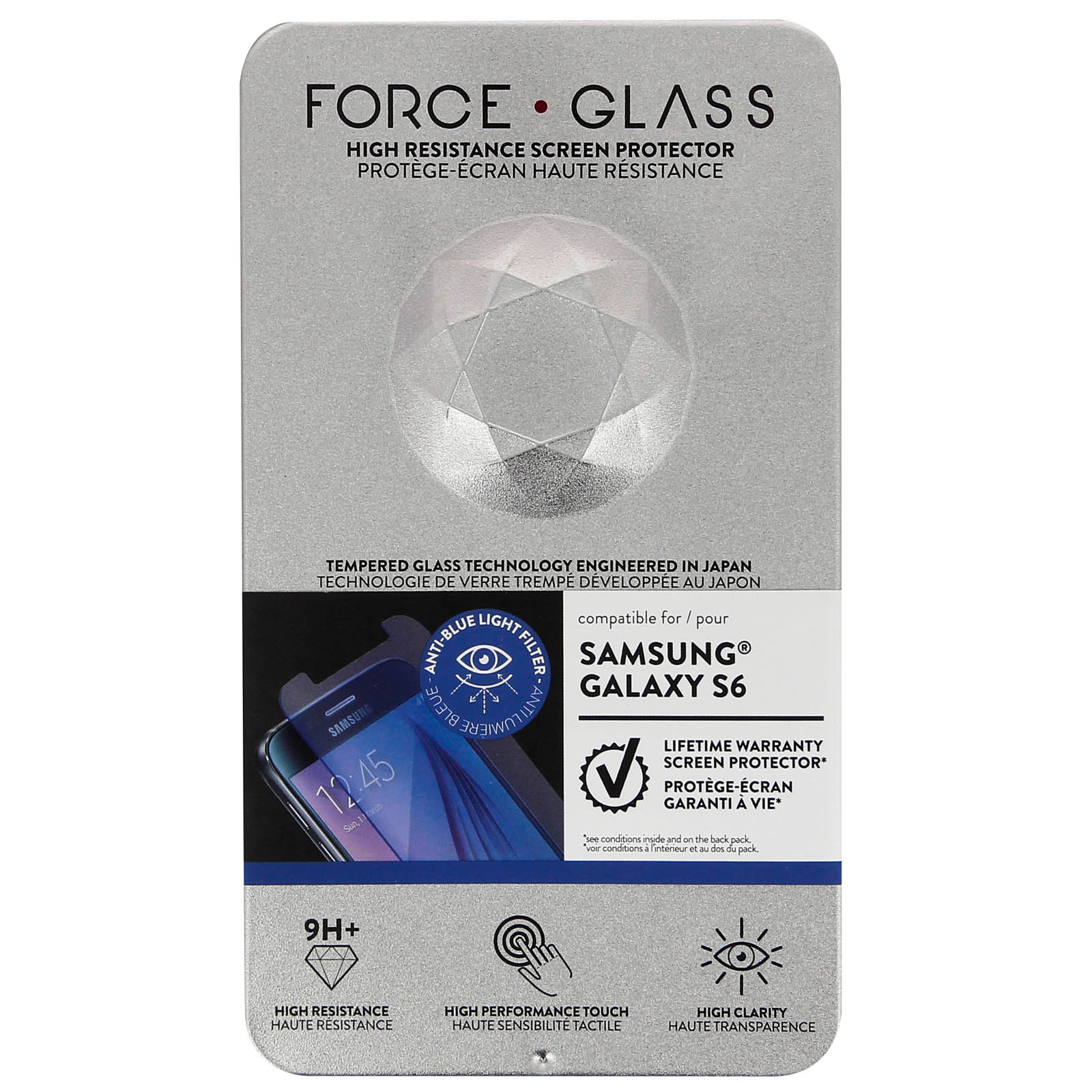 S6) FORCE Samsung Glas Galaxy Splitterschutz Gehärtetes GLASS Glas-Folien(für