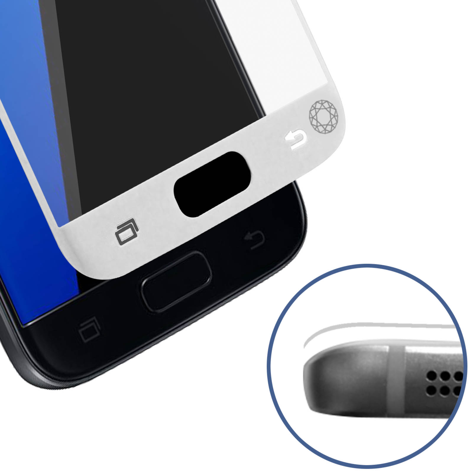 Galaxy S7) Glas Samsung GLASS FORCE Gehärtetes Glas-Folien(für