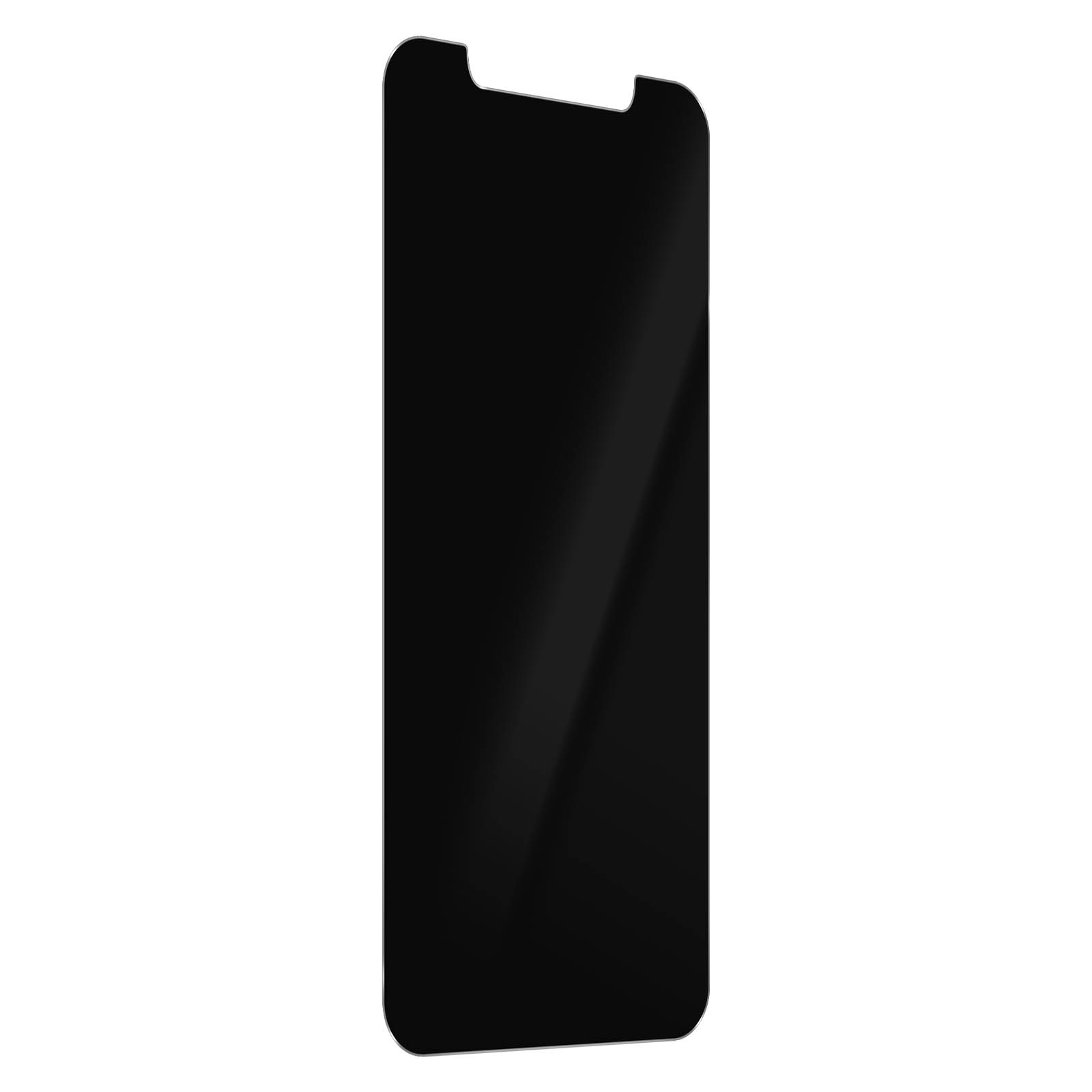 Schutzfolien(für Flexibles Schutzfolie Glas iPhone 12 Schwarz Apple FORCE mit GLASS Blickschutz, Rand Pro)