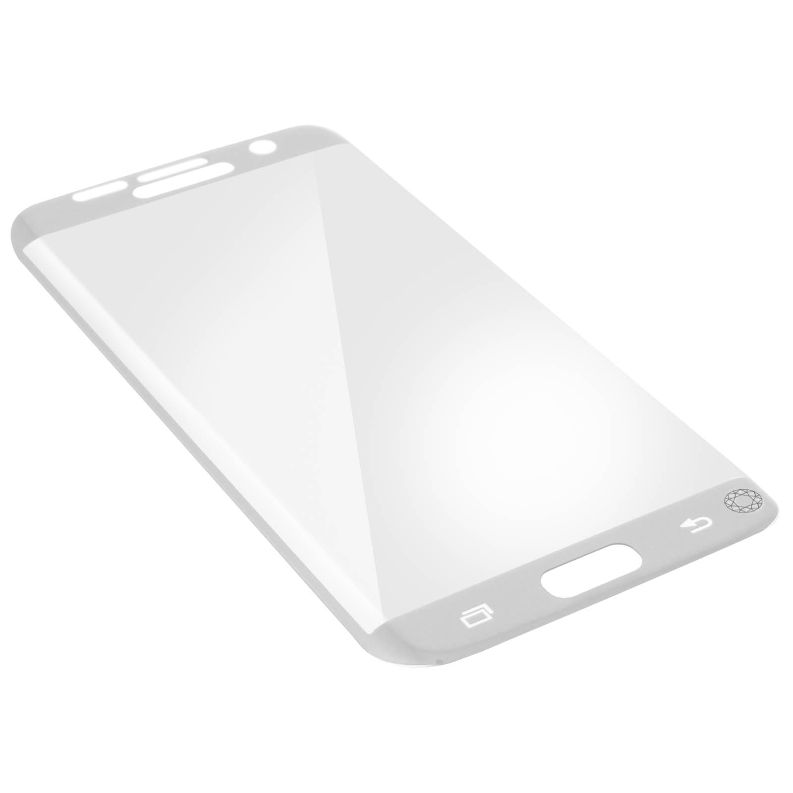 Rand Glas-Folien(für Glas Härtegrad, Gehärtetes mit FORCE 9H Edge) Schutzfolie Galaxy Weiß Samsung GLASS S7