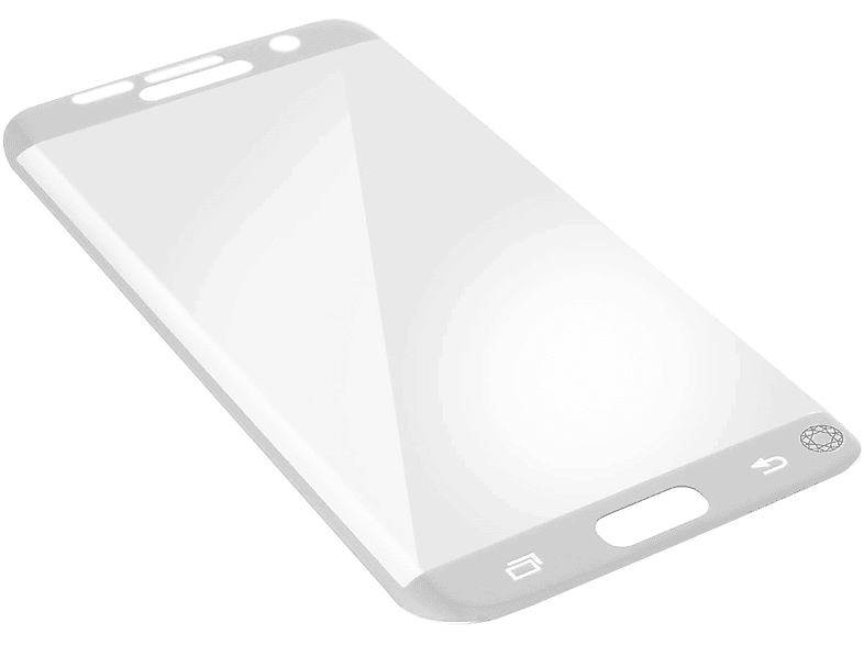 Edge) Glas Samsung FORCE GLASS Härtegrad, Rand Gehärtetes mit Galaxy Glas-Folien(für Schutzfolie S7 Weiß 9H