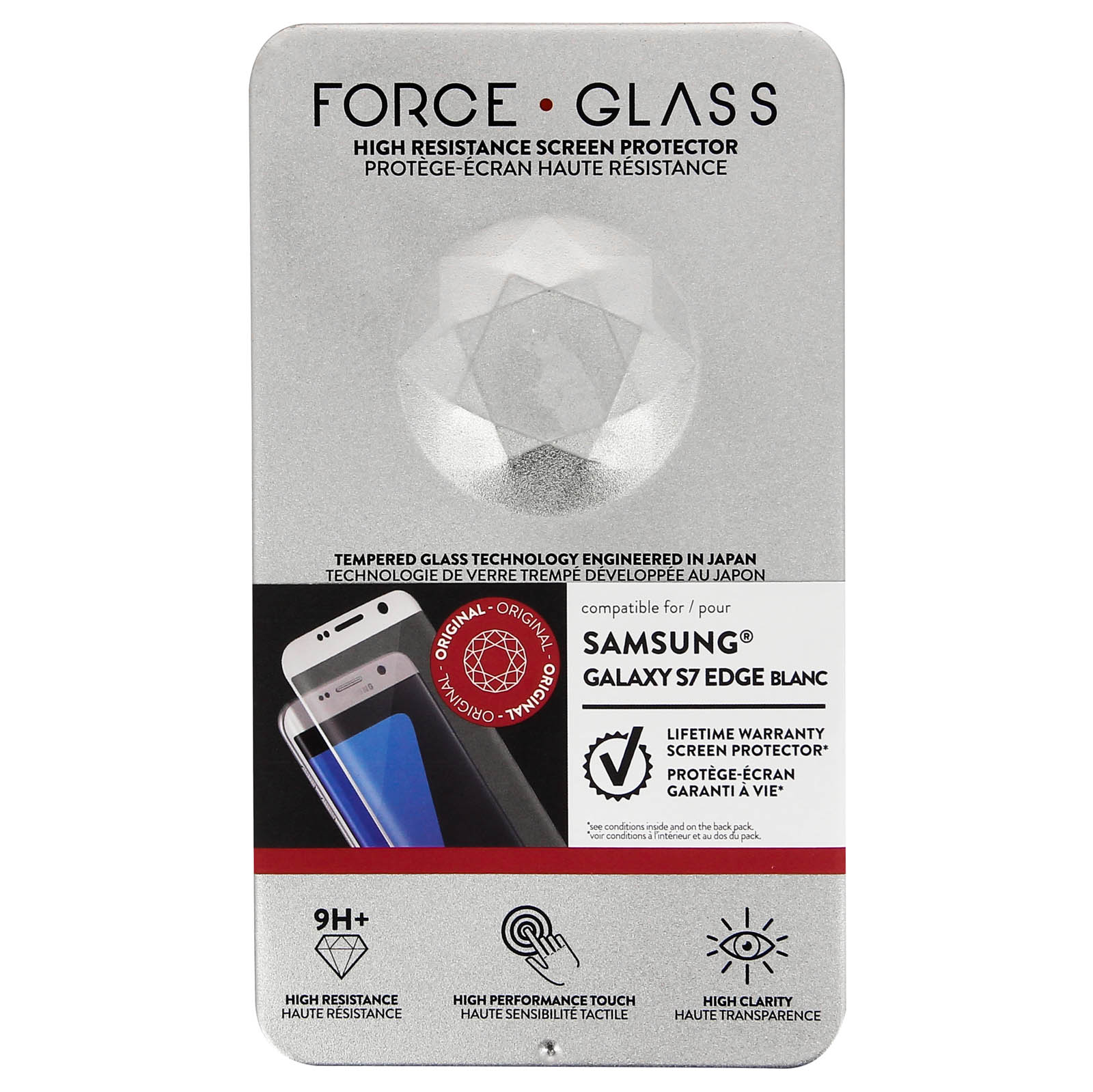 FORCE GLASS Gehärtetes Glas Schutzfolie Härtegrad, Weiß Glas-Folien(für 9H Rand Edge) Galaxy mit Samsung S7