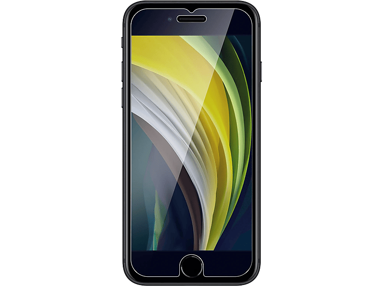 FORCE GLASS Gehärtetes Glas iPhone 2022) mit SE Splitterschutz, Rand Schutzfolie Blau Apple Glas-Folien(für