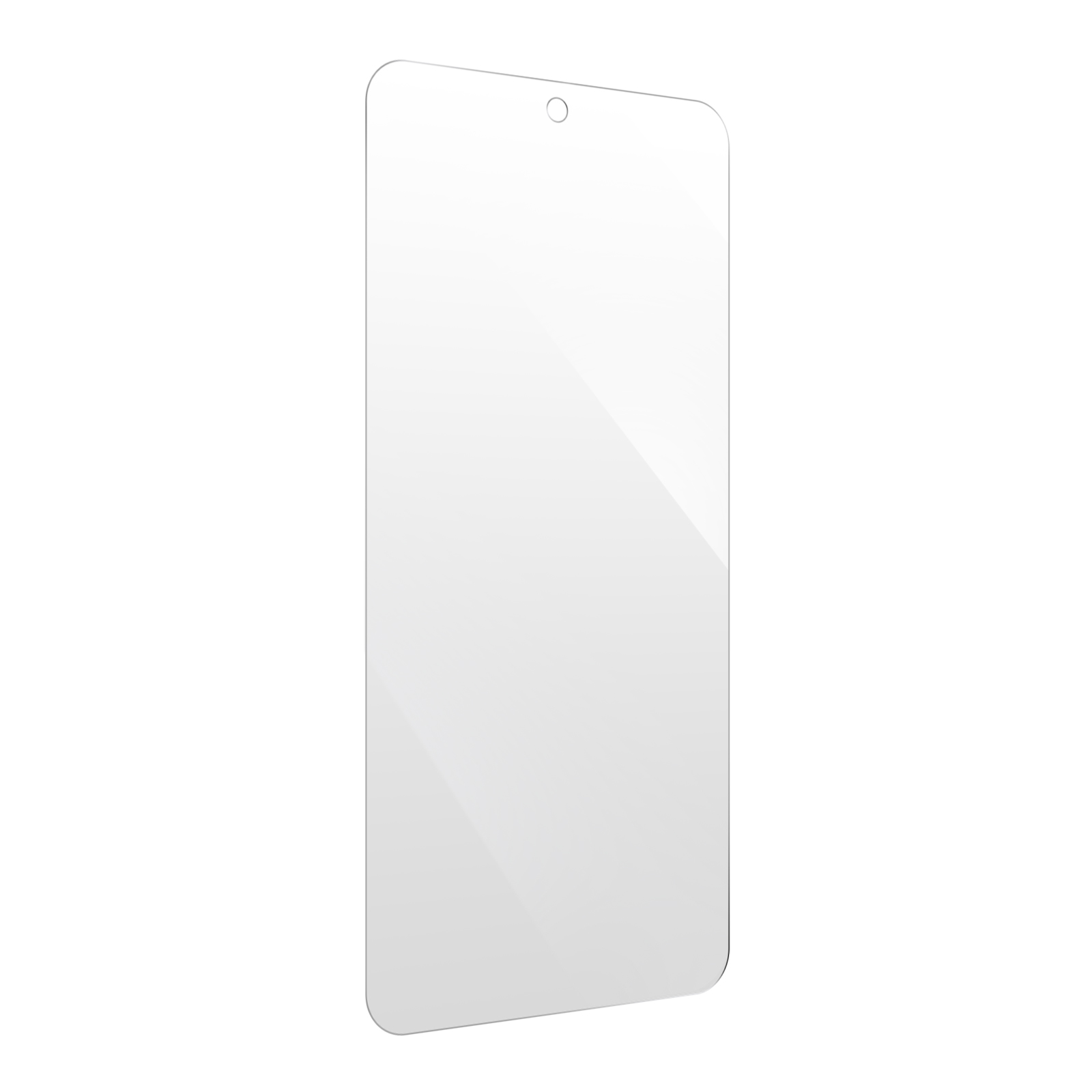 Przezroczysta folia ochronna na telefon, na białym tle.