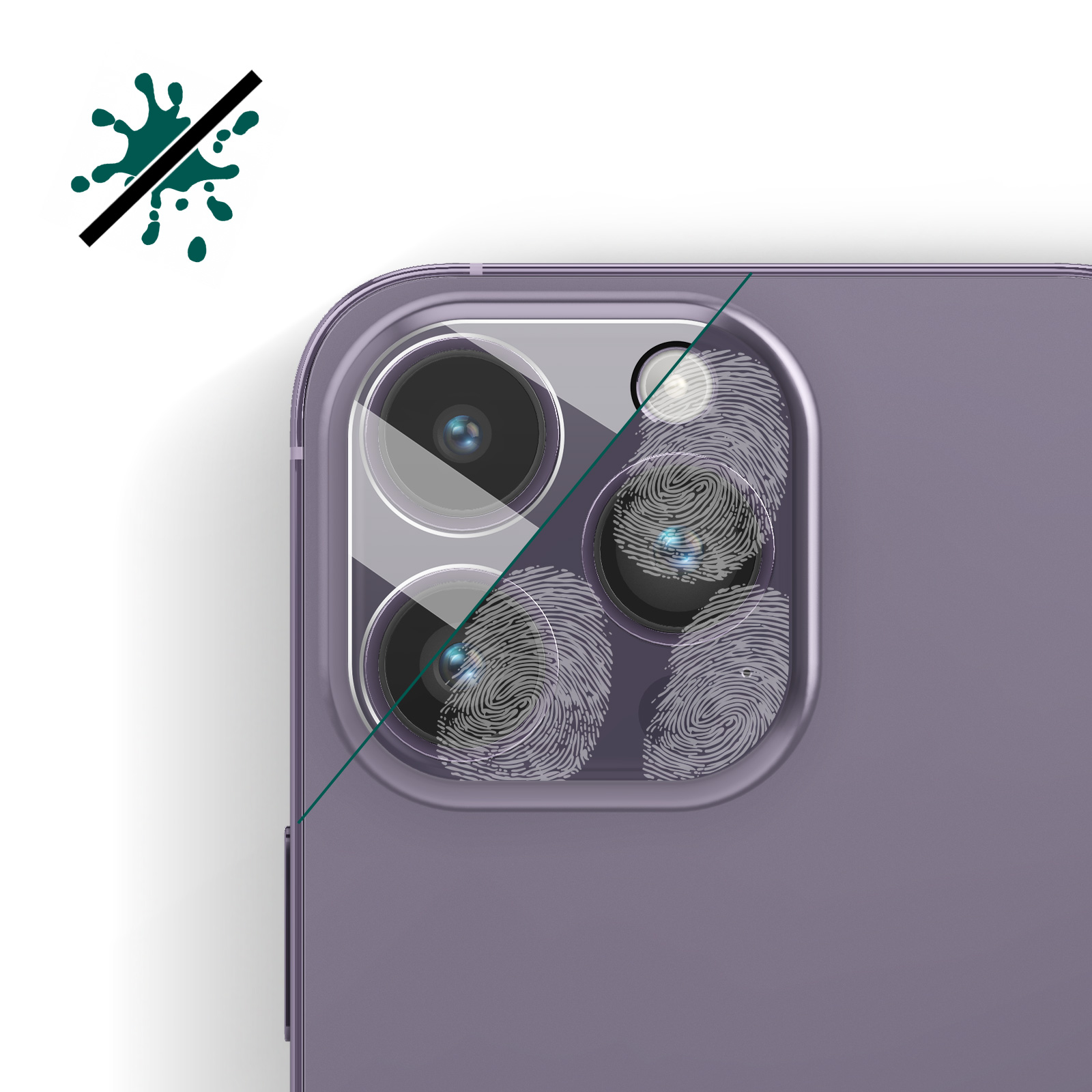 FORCE GLASS Rückkamera Glas, Gehärtetes Härte iPhone Max) 14 Pro 9H+ Folien(für Apple