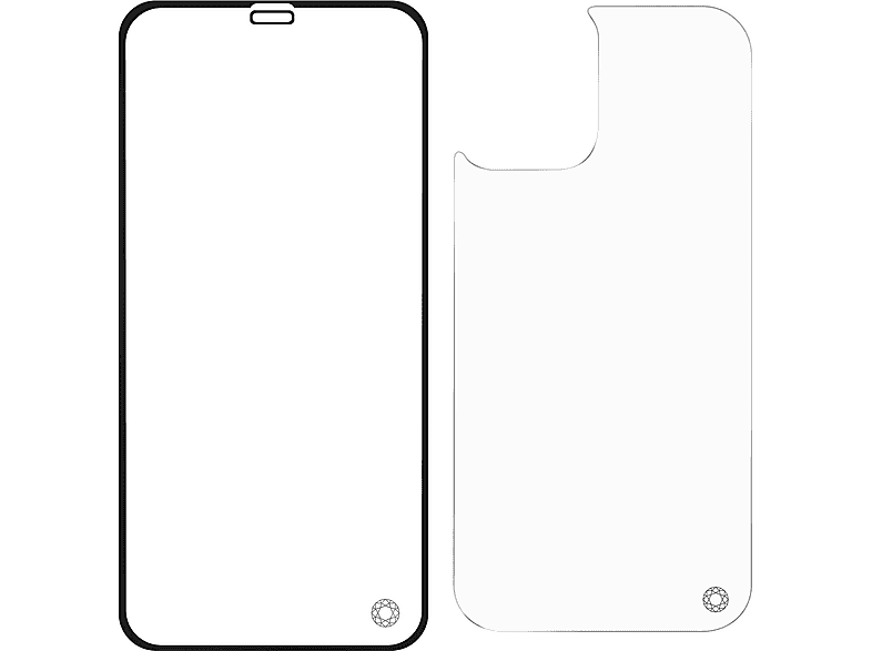 12 + Vorder- FORCE Apple iPhone Mini) Rückseite Schutz 360° GLASS Schutzfolien(für