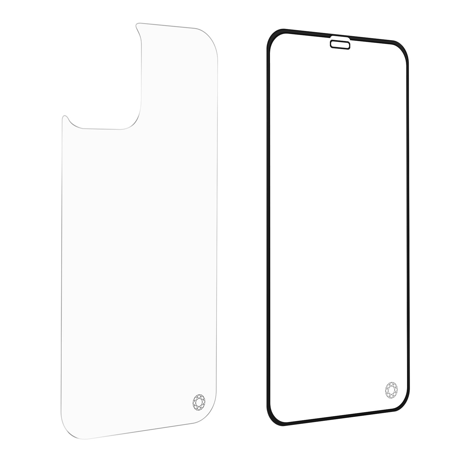 12 + Vorder- FORCE Apple iPhone Mini) Rückseite Schutz 360° GLASS Schutzfolien(für