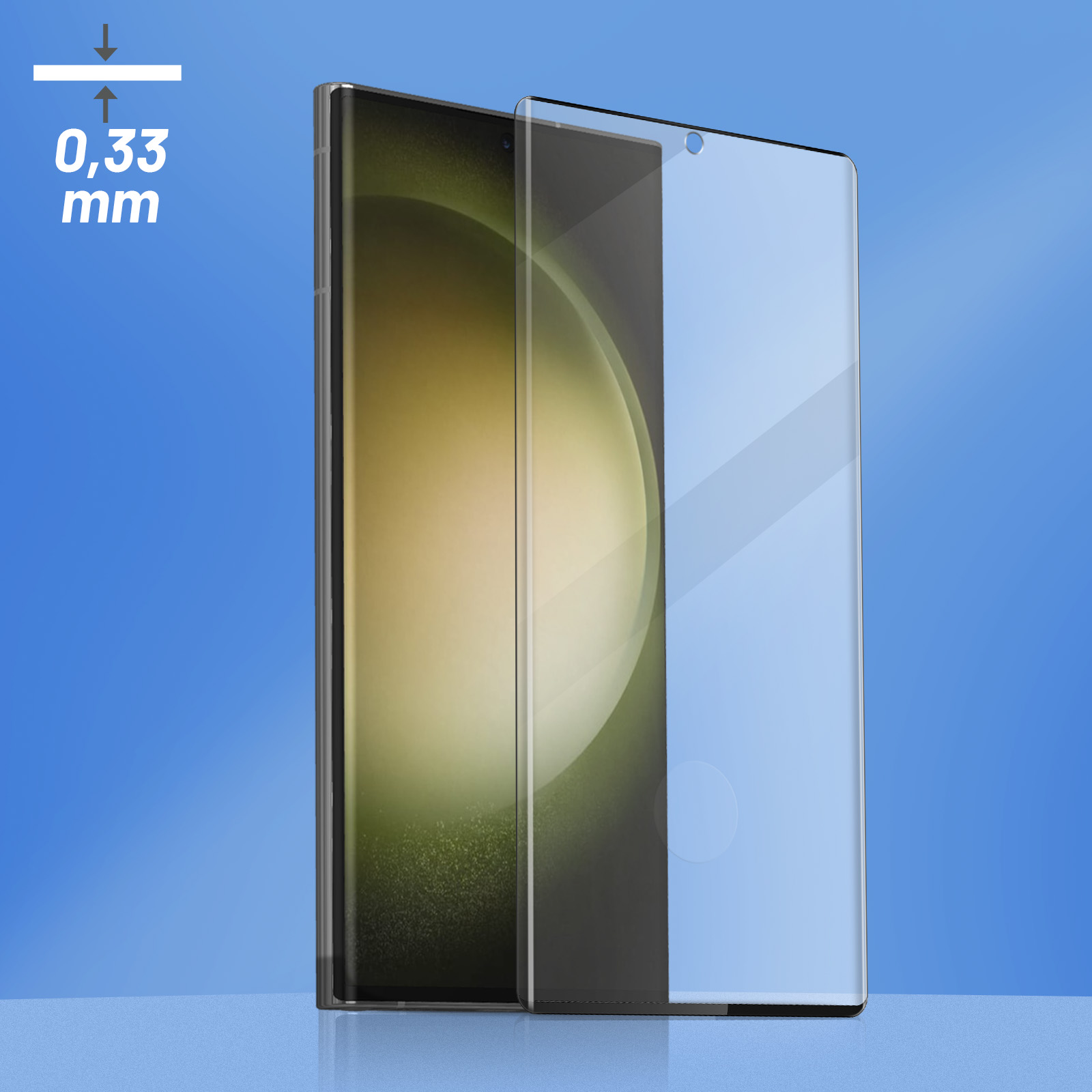 Galaxy Samsung Bilschirmschutz Ultra) Glas-Folien(für S23 9H Härtegrad, AVIZAR