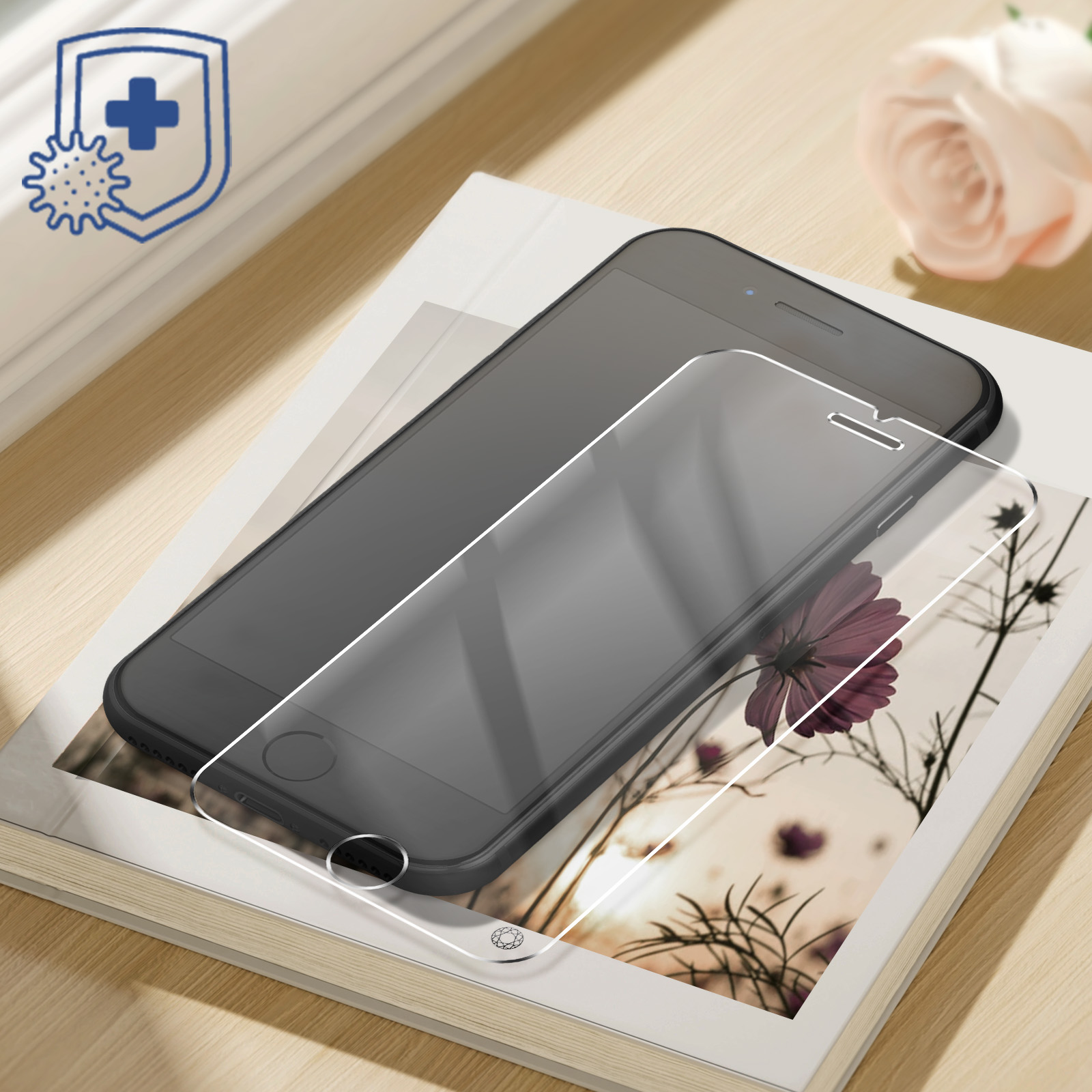 GLASS Blautlichtfilter SE 2022) Apple Schutzfolien(für iPhone FORCE