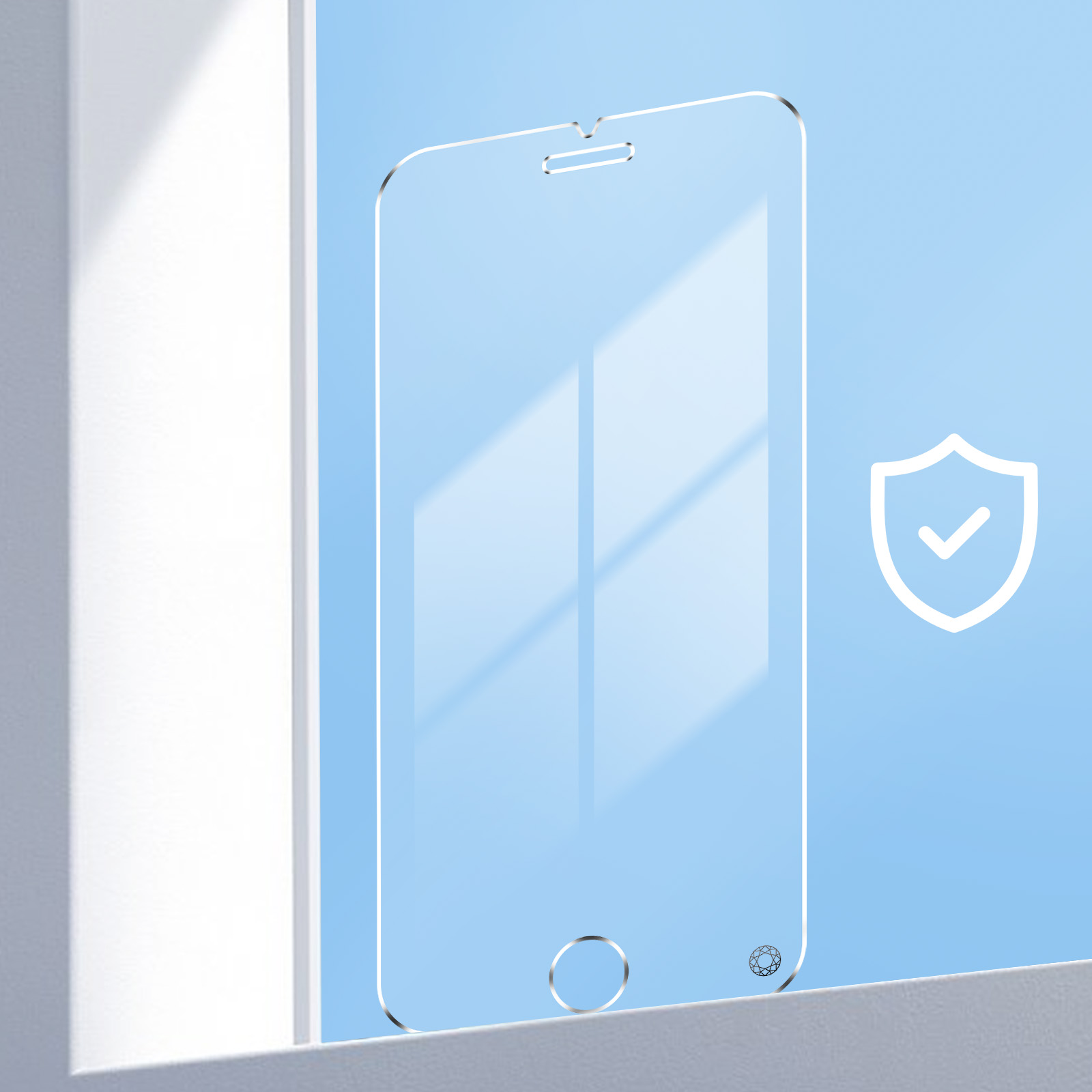 GLASS Blautlichtfilter SE 2022) Apple Schutzfolien(für iPhone FORCE