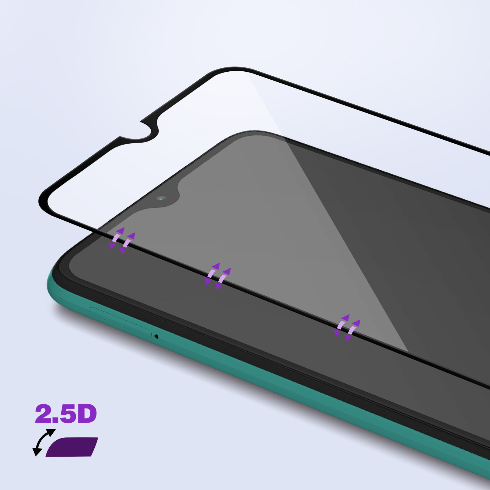 9T) FORCE Redmi Xiaomi GLASS Glas Schutzfolien(für Flexibles