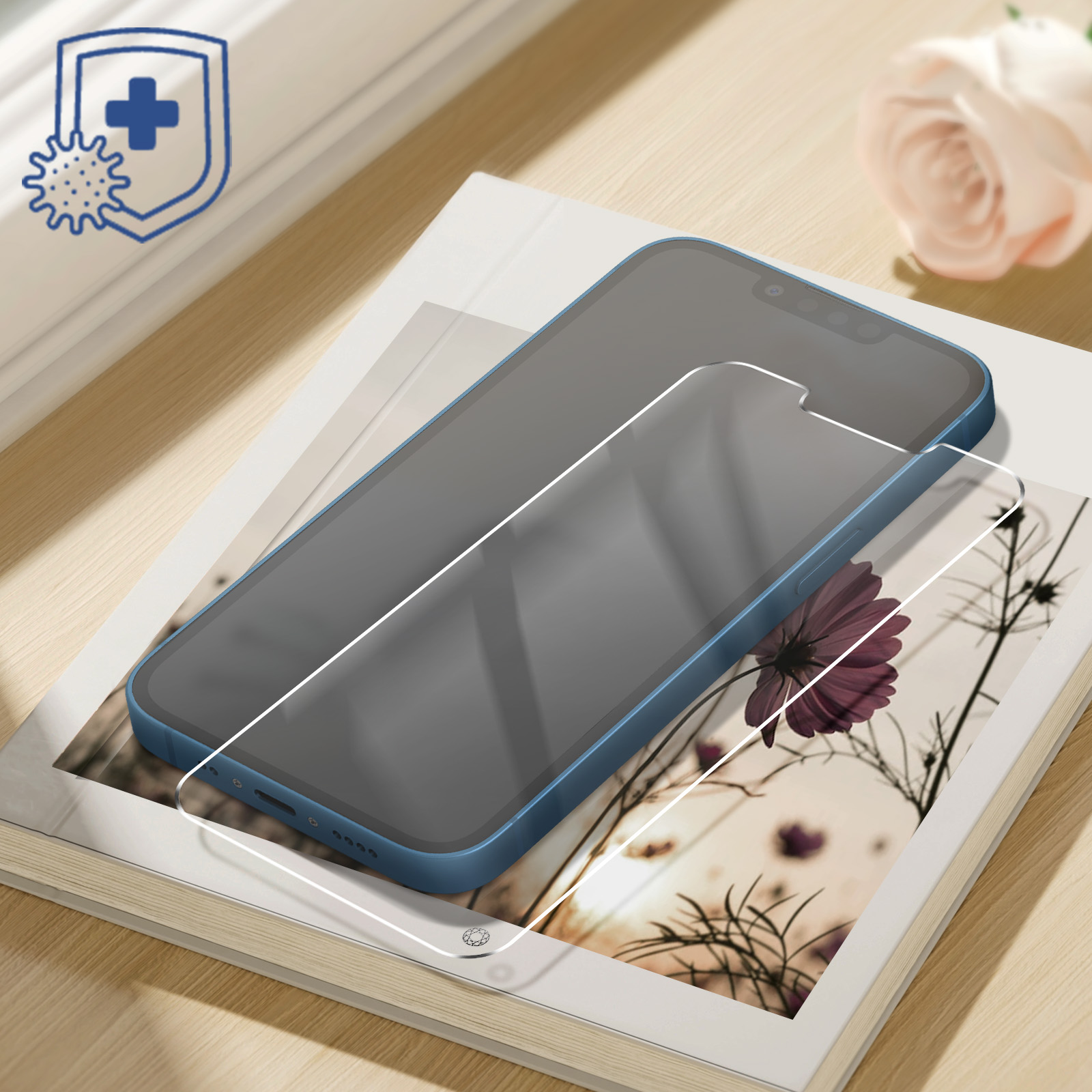 FORCE GLASS Blautlichtfilter Schutzfolien(für 13 iPhone Mini) Apple