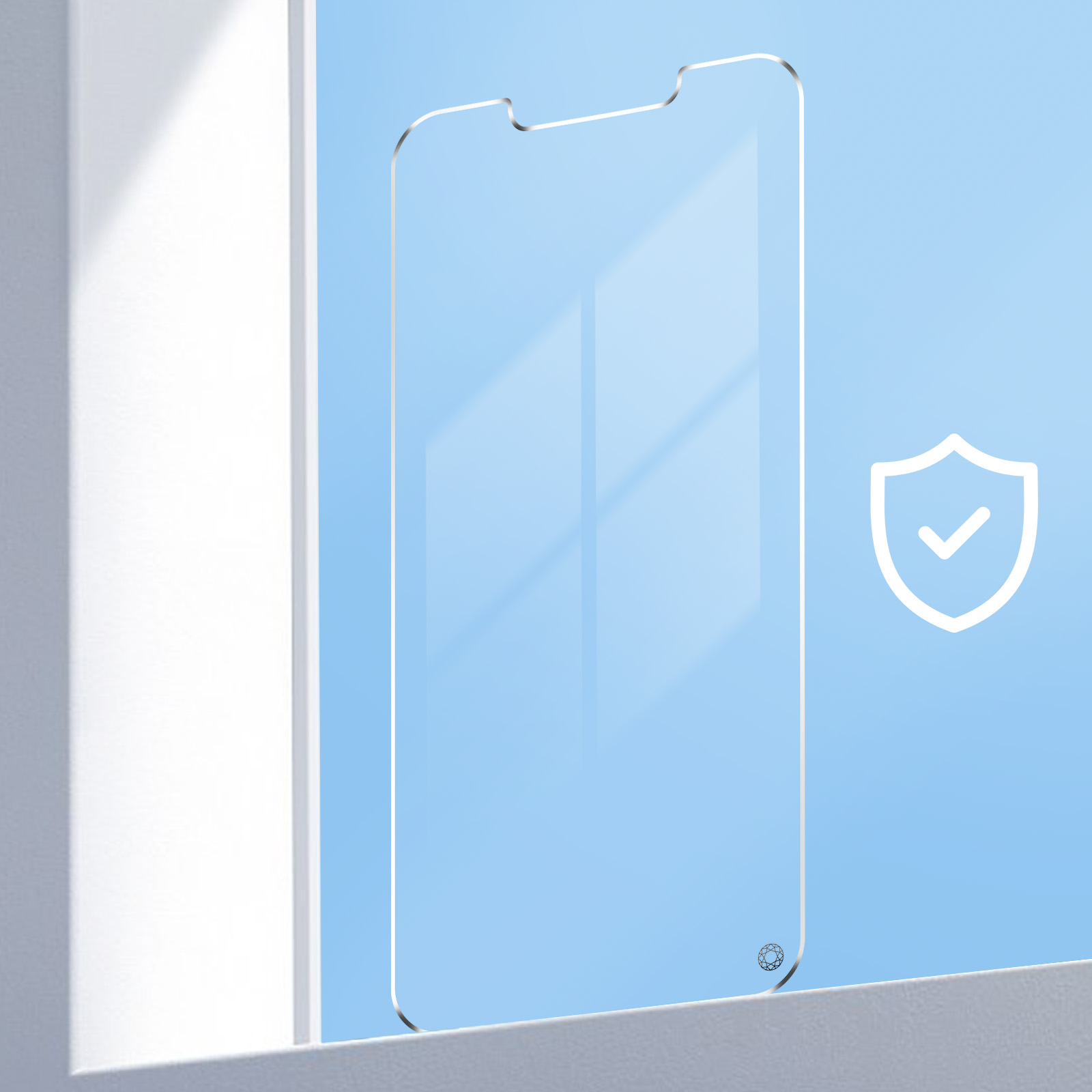 GLASS Mini) 13 FORCE iPhone Schutzfolien(für Apple Blautlichtfilter
