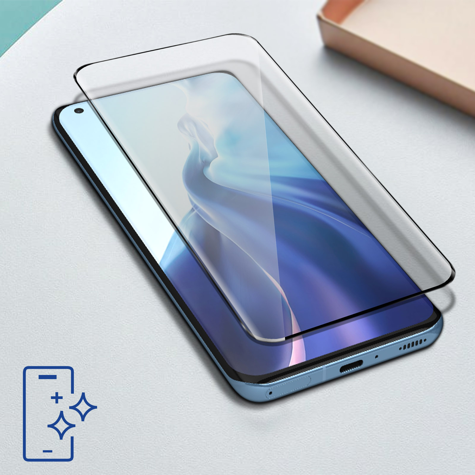 Rand 3MK Pro) Mi Glas Xiaomi 11 9H Schutzfolie Glas-Folien(für Schwarz mit Härtegrad, Gehärtetes