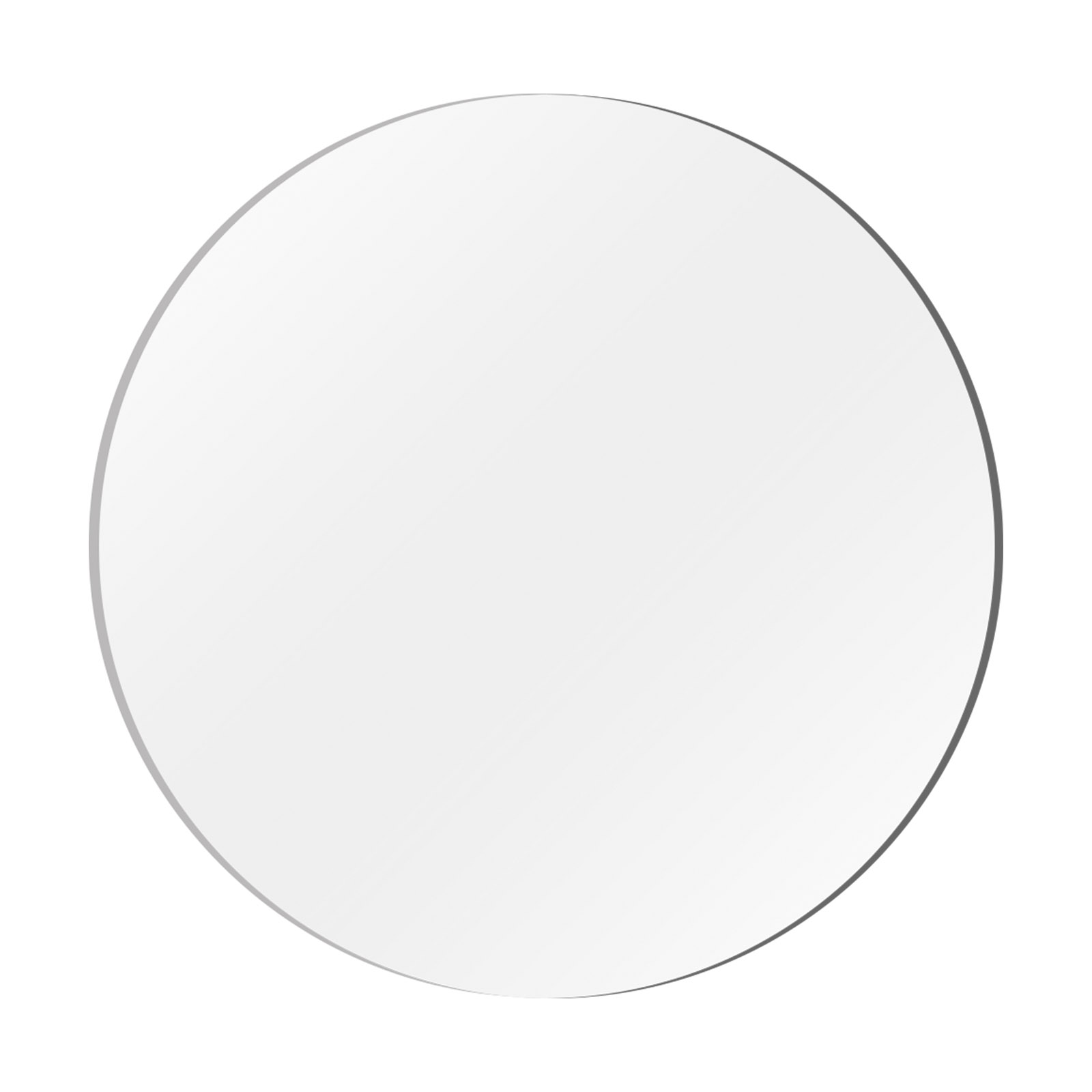 Przezroczysta, okrągła osłona obiektywu. Znajduje się na białym tle, z lekkim odbiciem.