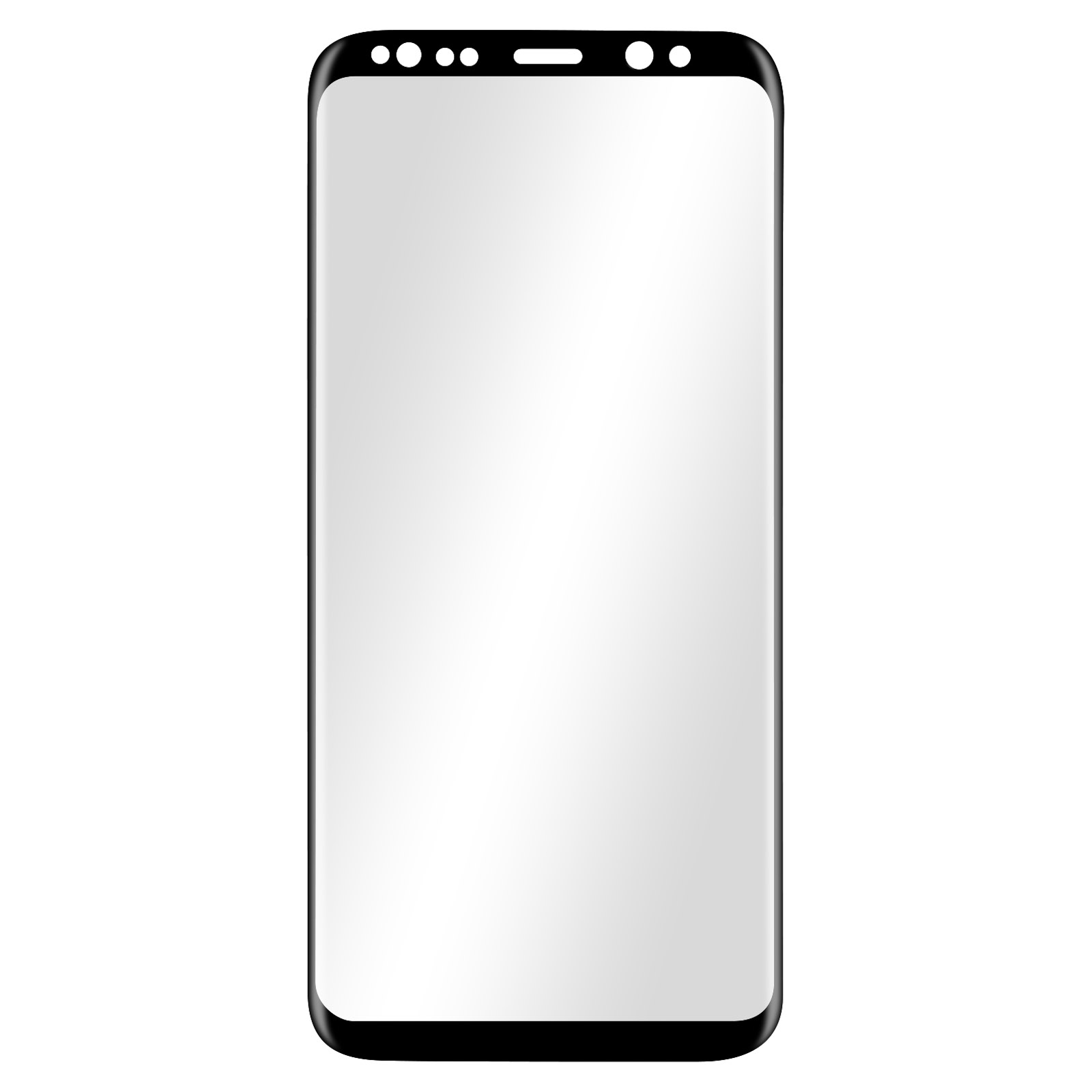 3MK Gehärtetes Glas 9H S9) Samsung Rand Schwarz Galaxy Härtegrad, Glas-Folien(für Schutzfolie mit