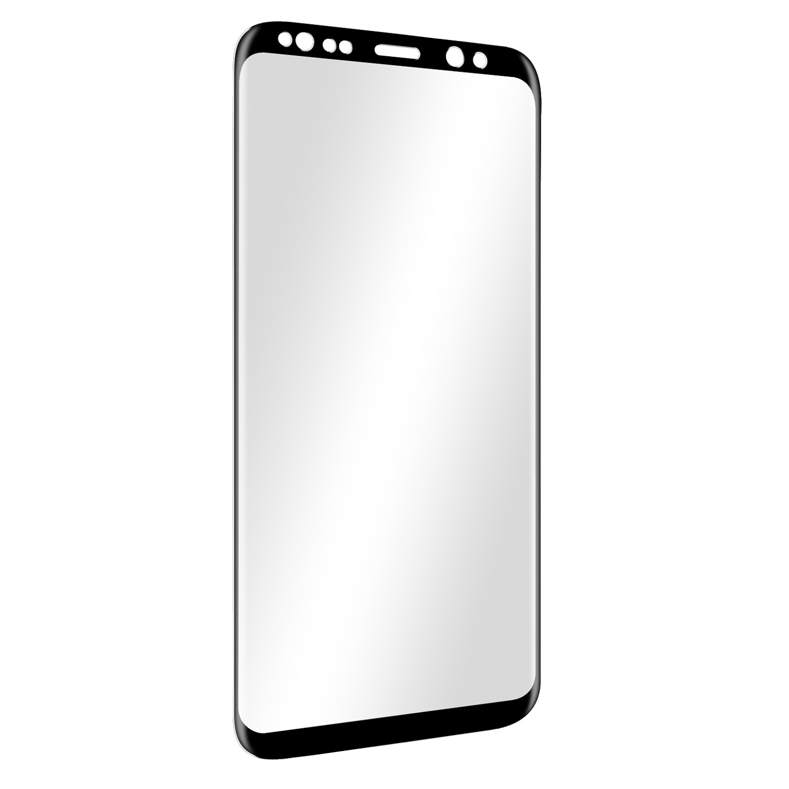 3MK Schwarz Gehärtetes S9) Schutzfolie 9H mit Härtegrad, Rand Samsung Galaxy Glas Glas-Folien(für