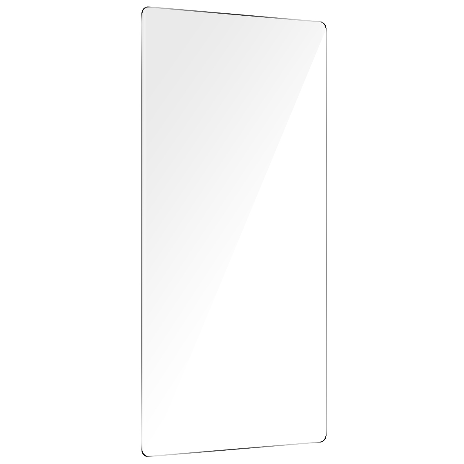 Un protecteur d'écran clair et rectangulaire sur fond blanc.