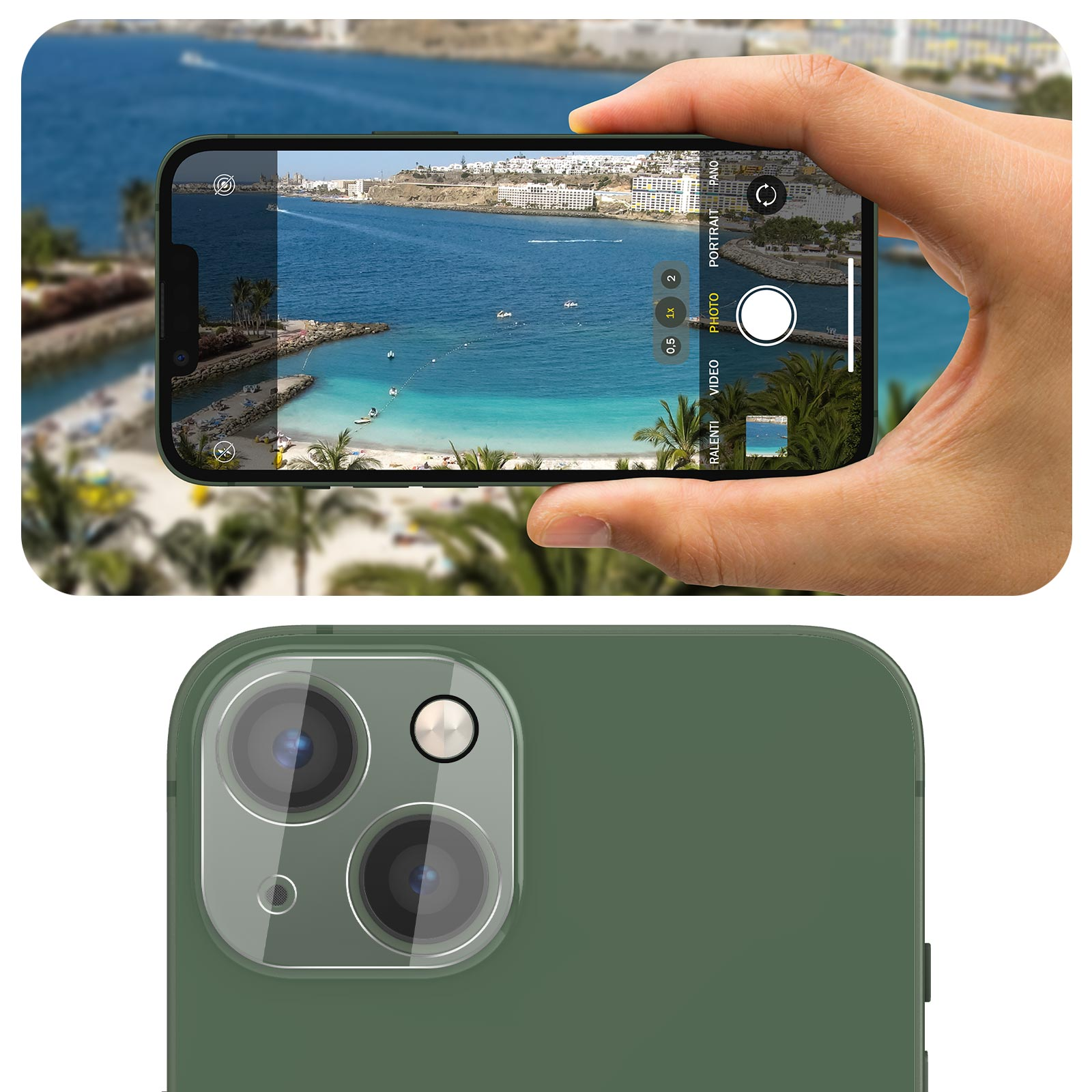 GLASS iPhone Rückkamera 13 Folien(für Glas, Mini) Gehärtetes FORCE Apple Härte 9H+