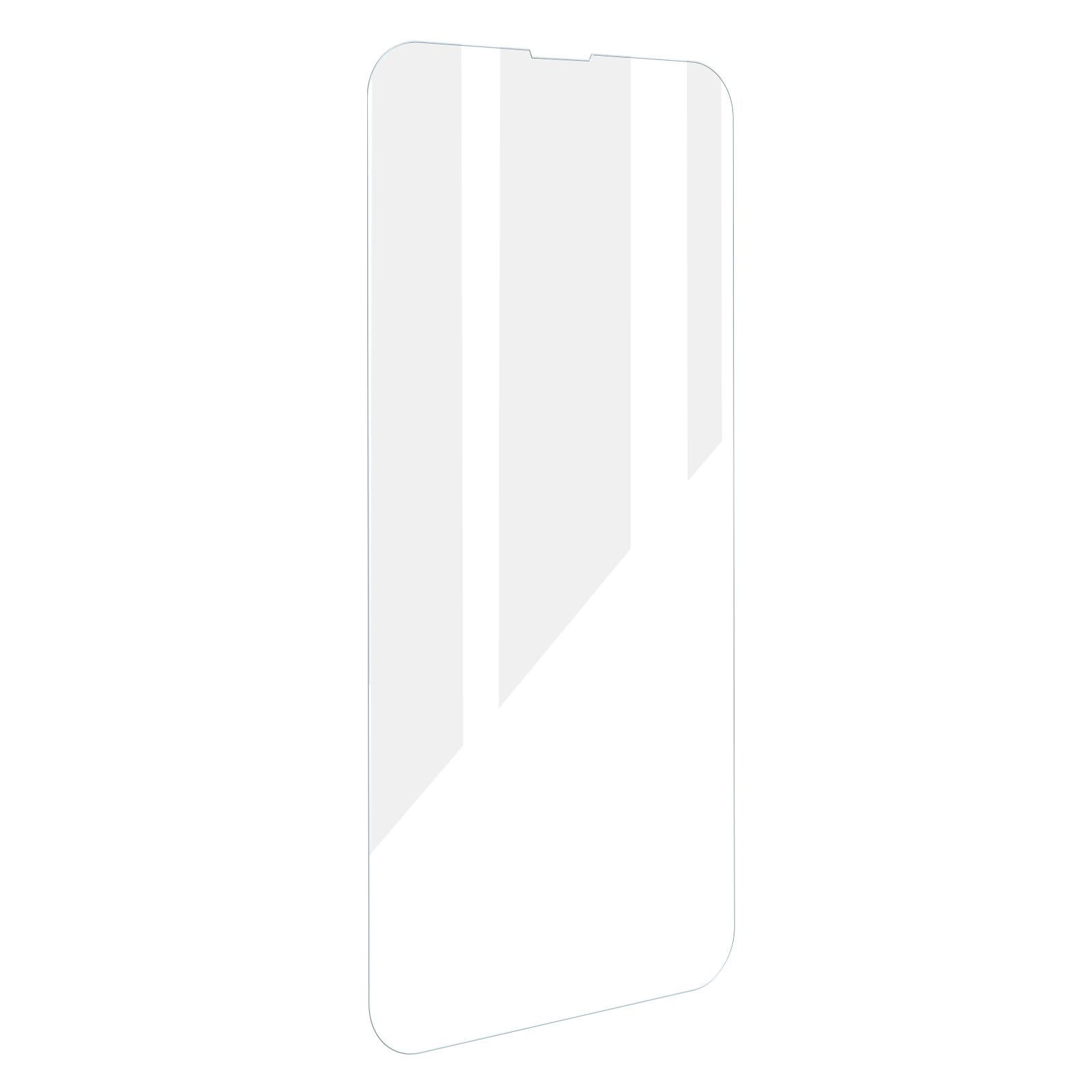 Przezroczysta osłona ekranu do telefonu. Jest prostokątna z wycięciem na górze.