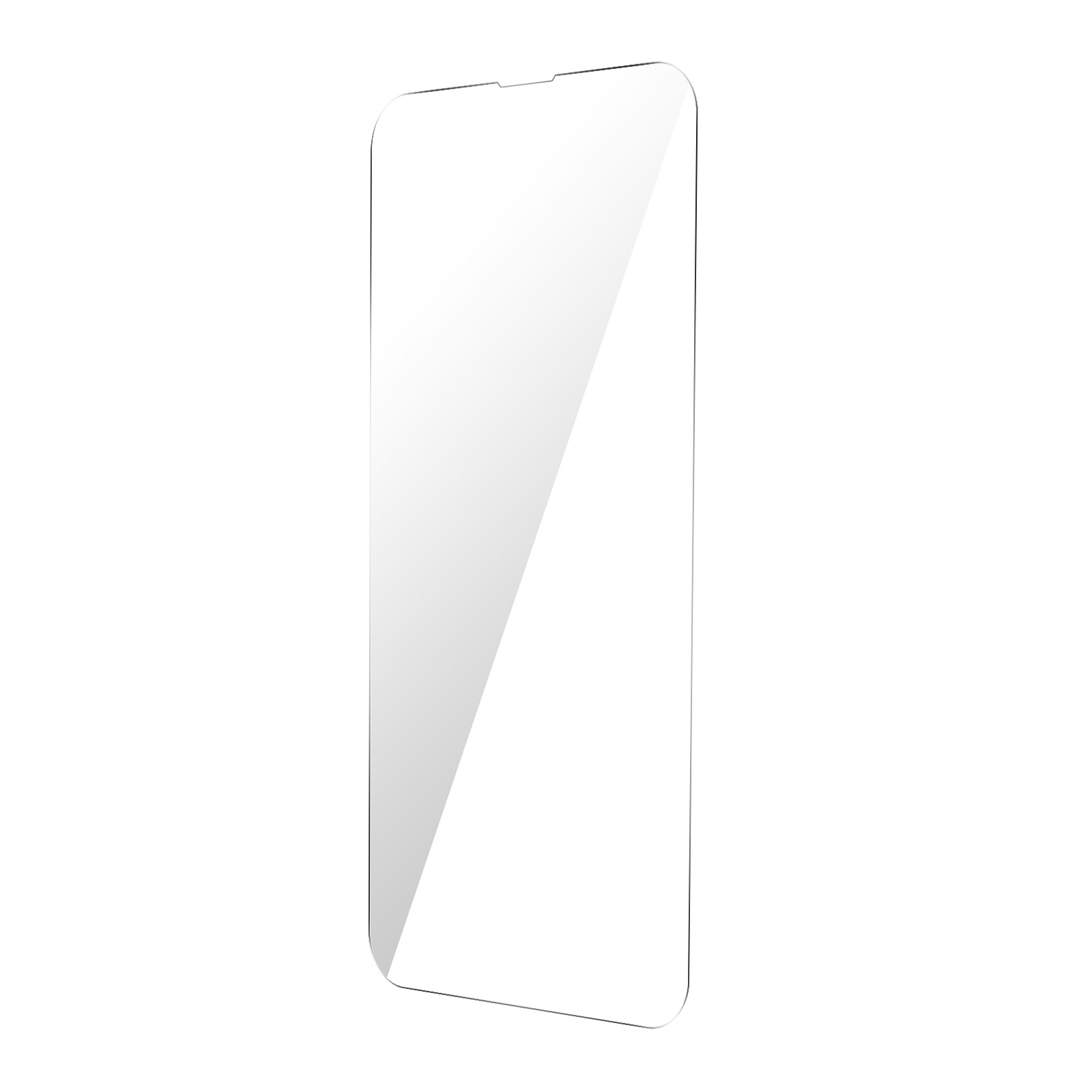 Przezroczysta, prostokątna osłona ekranu na białym tle. Ma wycięcie na przedni aparat.
