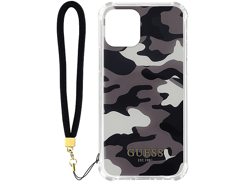 Grau Pro, 12 GUESS Camouflage Apple, iPhone Series, Backcover,