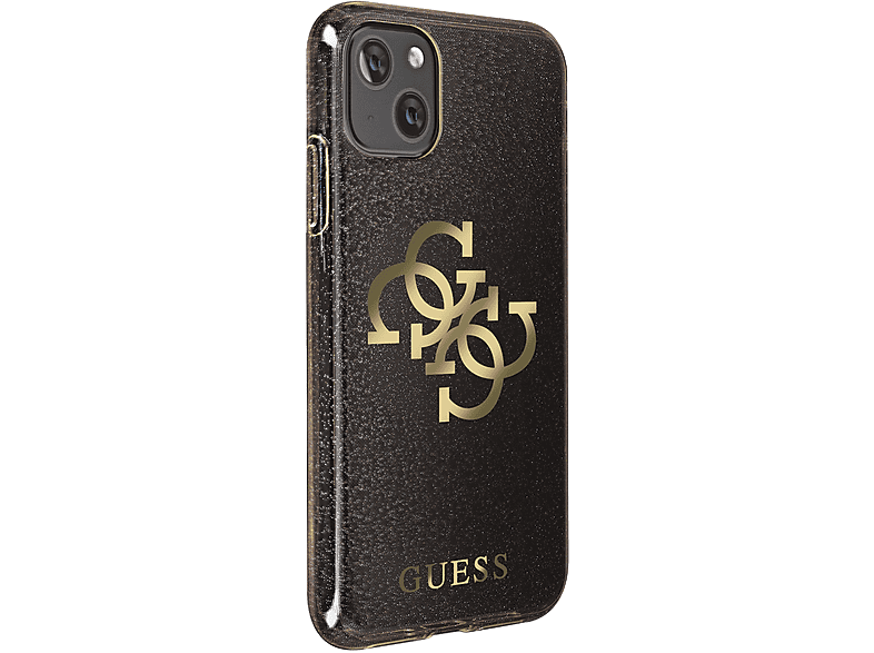 GUESS Glitter 4G Big Logo Keine mini Mini, - Angabe 13 for Apple, 13 Case Backcover, iPhone (Gold), iPhone